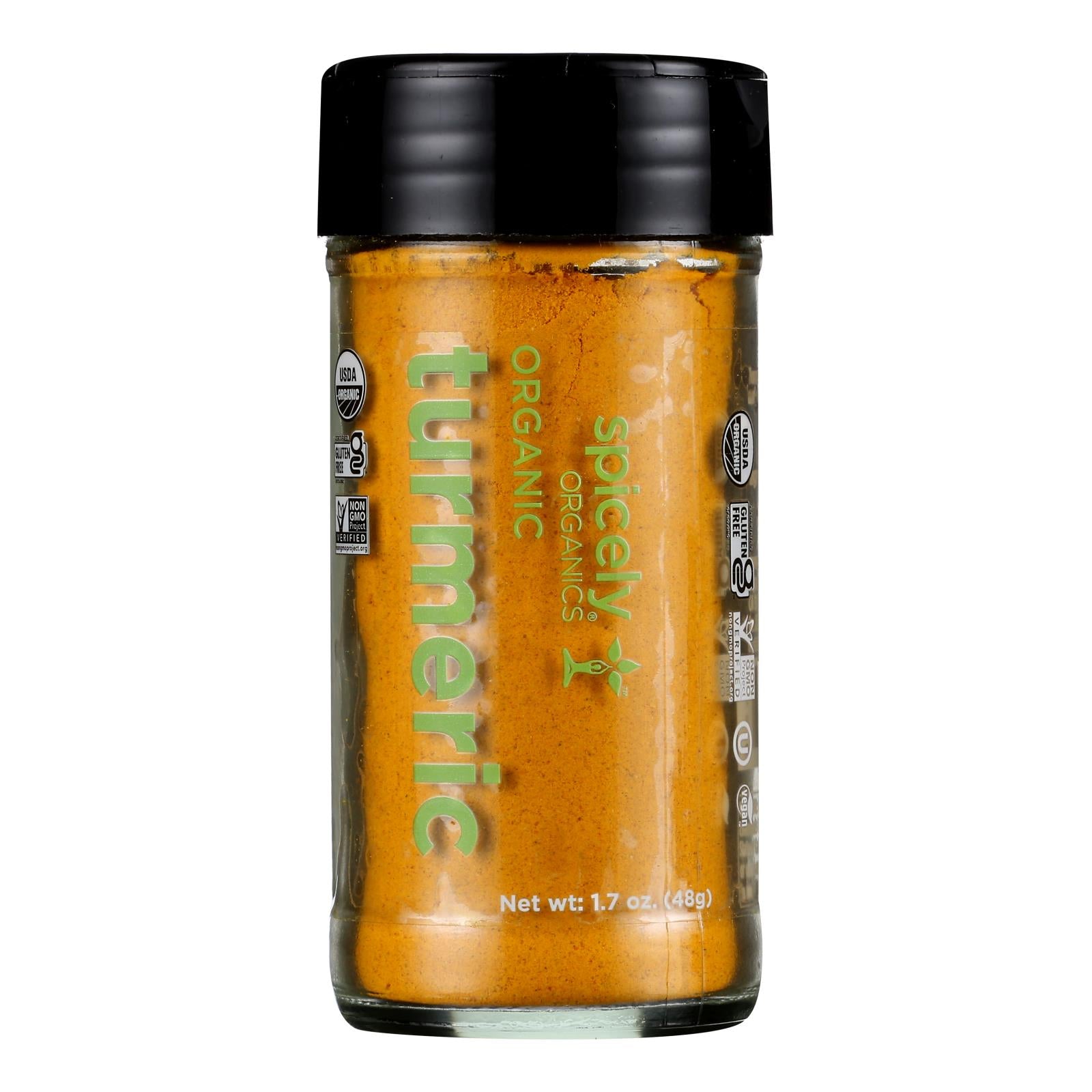 Spicely Organics - Organic Turmeric - Case Of 3 - 1.7 Oz.