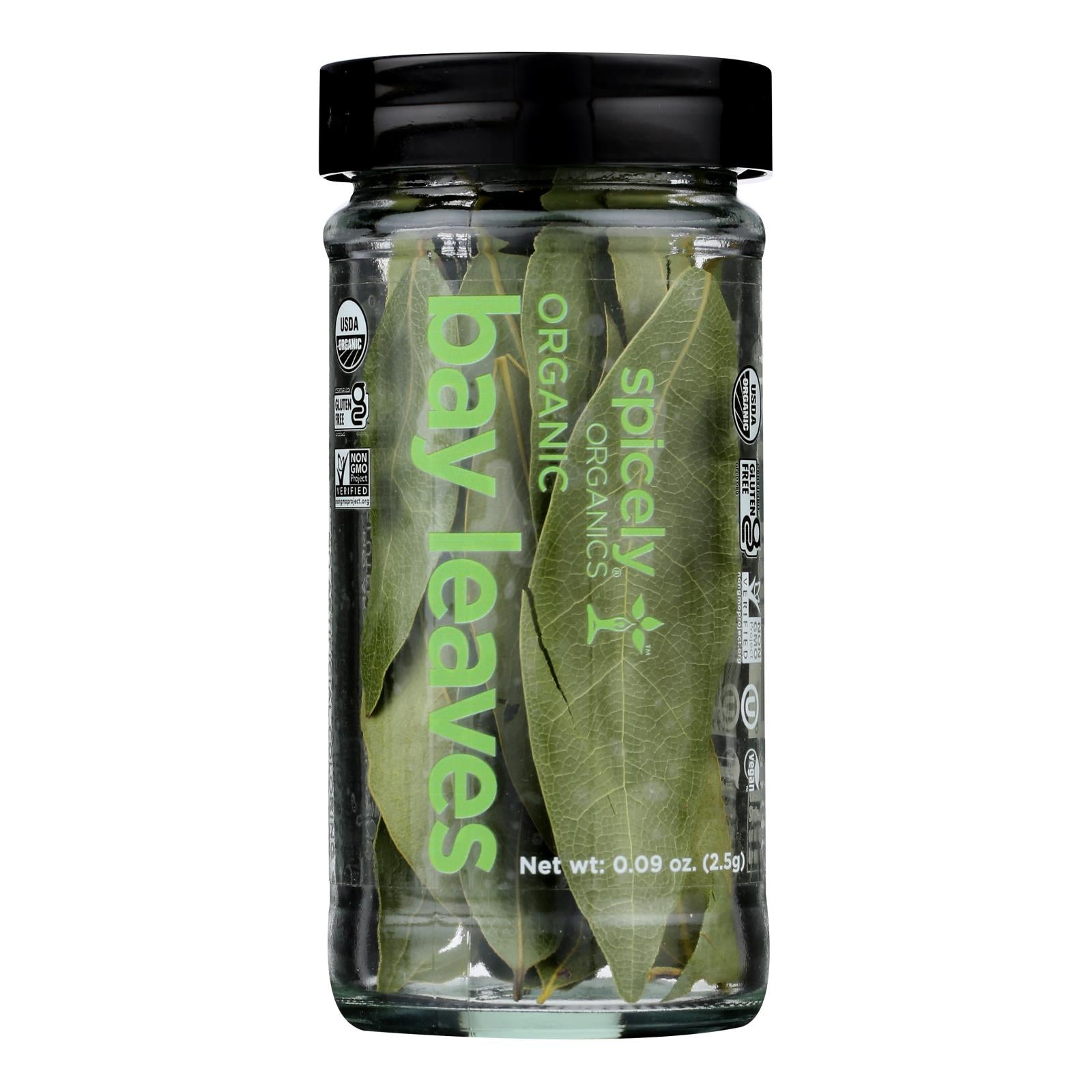 Spicely Organics - Organic Bay Leaves - Case Of 3 - 0.09 Oz.