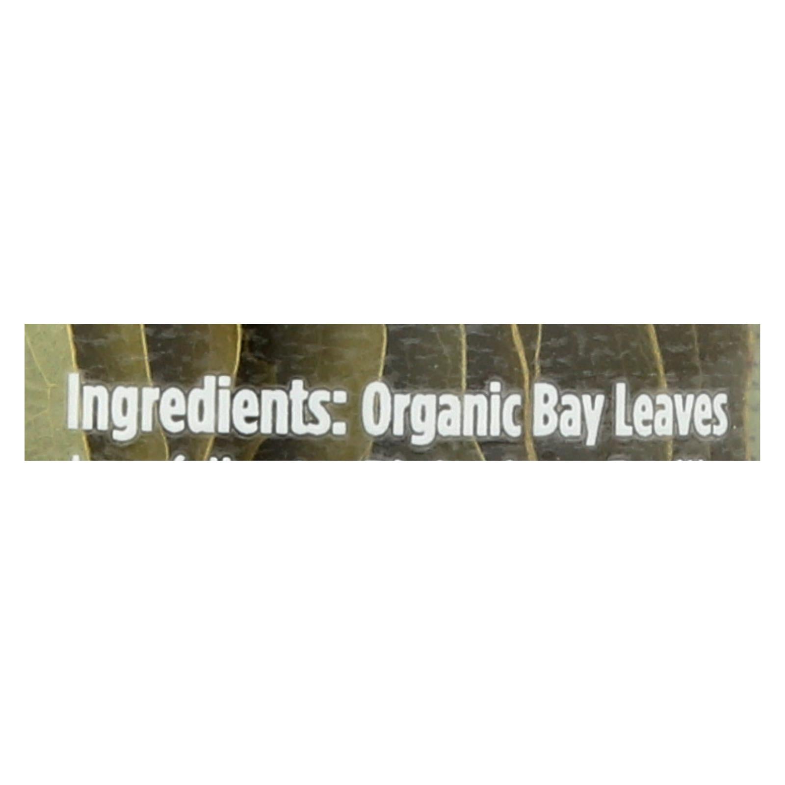 Spicely Organics - Organic Bay Leaves - Case Of 3 - 0.09 Oz.
