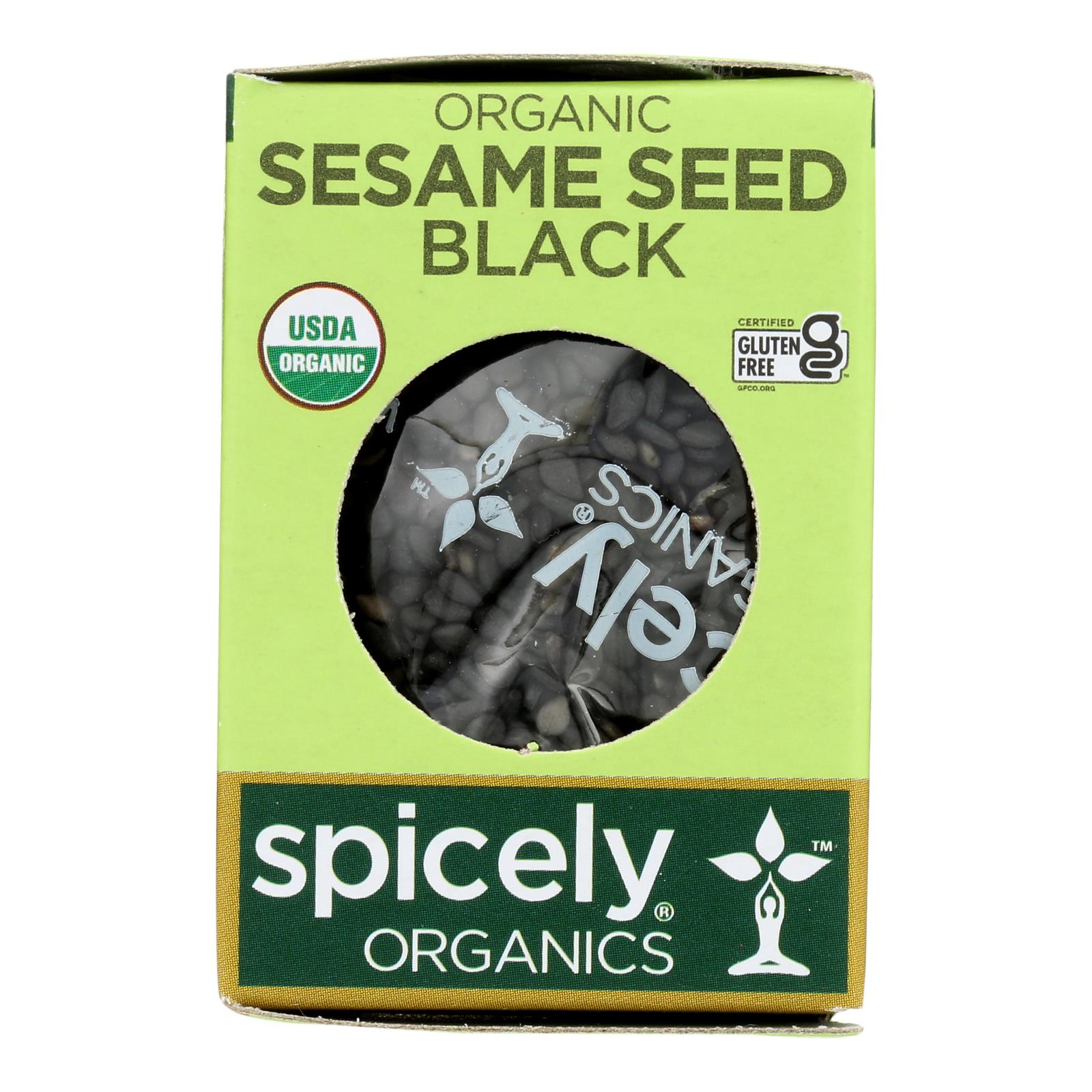 Spicely Organics - Organic Sesame Seed - Black - Case of 6 - 0.45 oz.