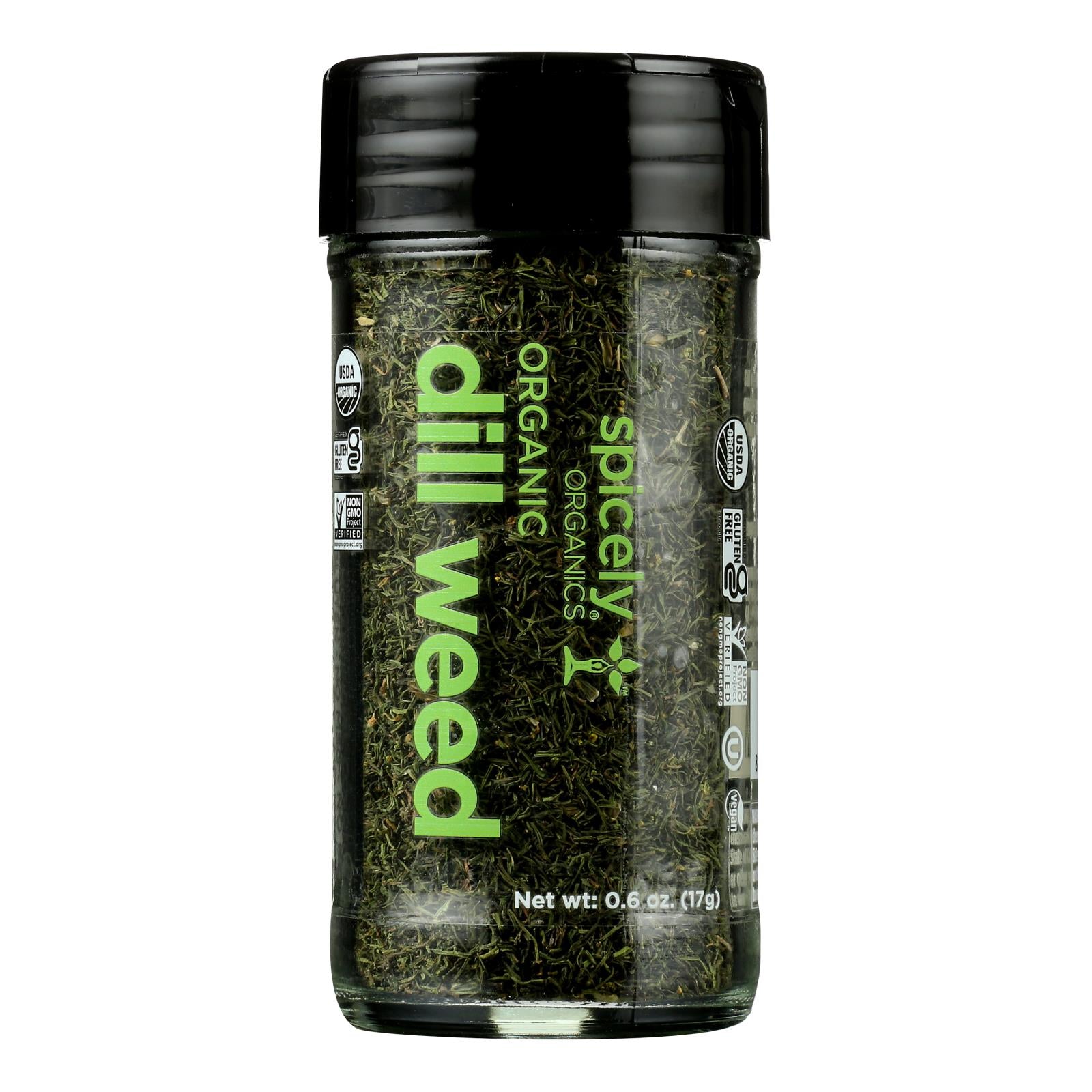 Spicely Organics - Organic Dill Weed - Case Of 3 - 0.6 Oz.