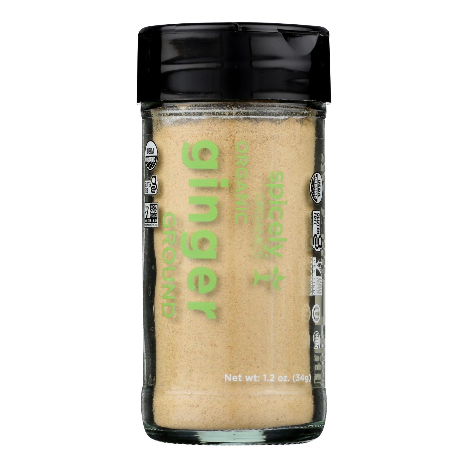 Spicely Organics - Organic Ginger - Ground - Case Of 3 - 1.2 Oz.