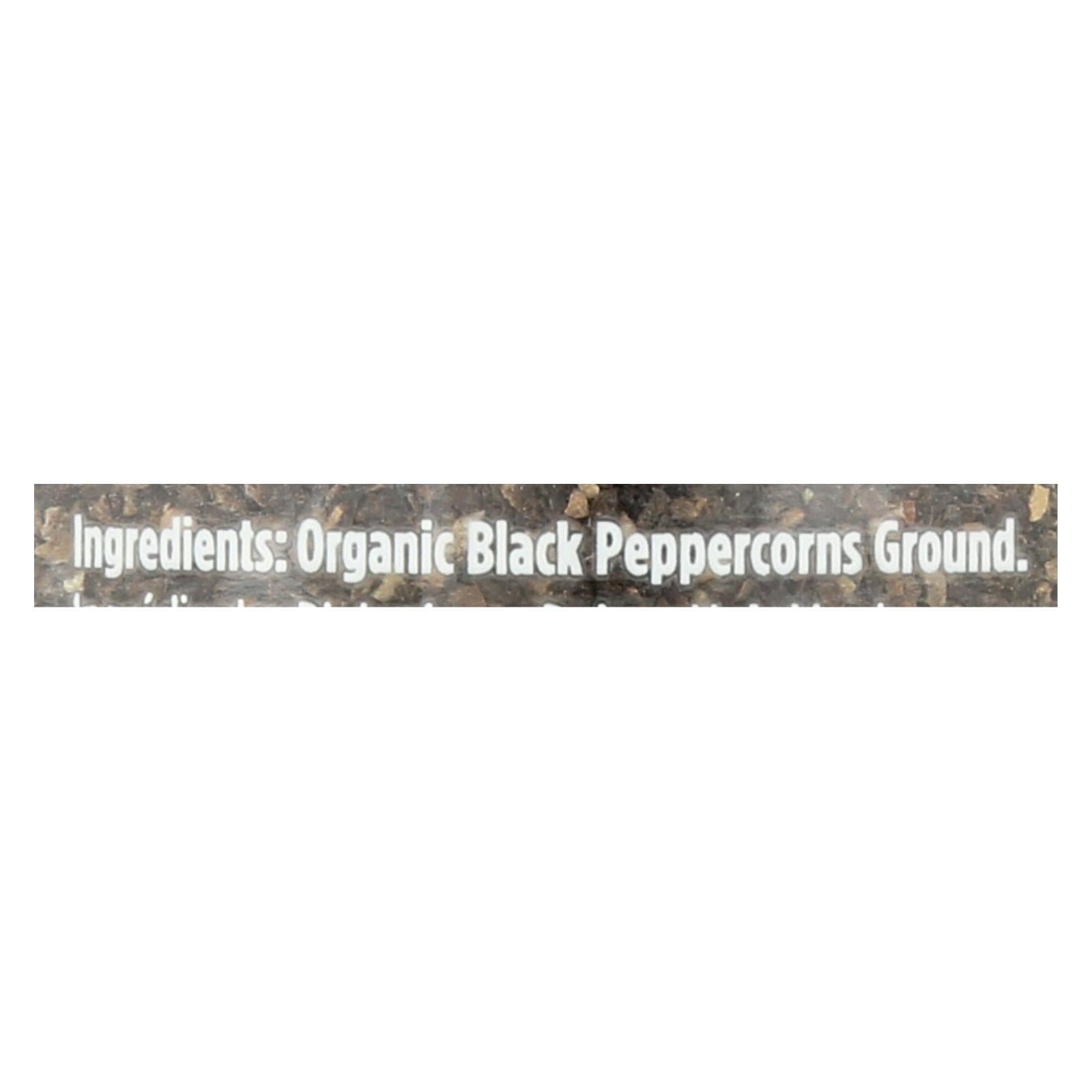 Spicely Organics - Organic Peppercorn - Black Ground - Case Of 3 - 1.7 Oz.