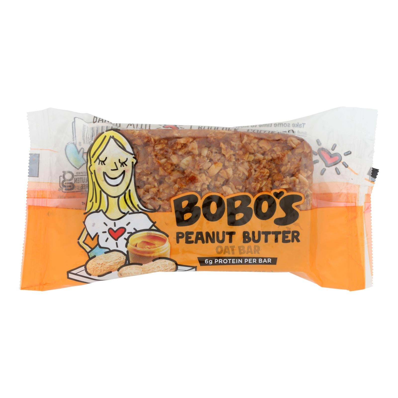 Bobo's Oat Bars - All Natural - Peanut Butter - 3 Oz Bars - Case Of 12
