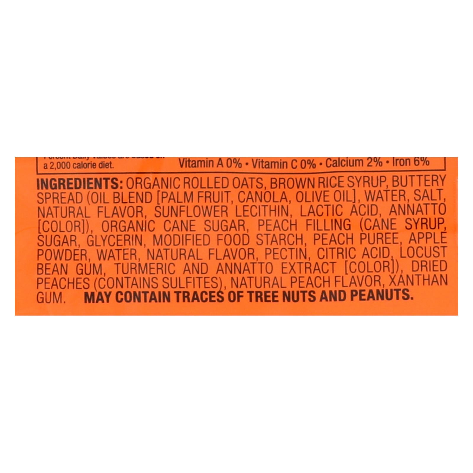 Bobo's Oat Bars - Bars - Peach - Case of 12 - 3 oz.