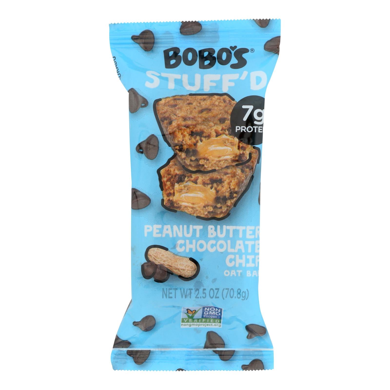 Bobo's Oat Bars - Oat Bar - Peanut Butter Filled Chocolate Chip - Case of 12 - 2.5 oz
