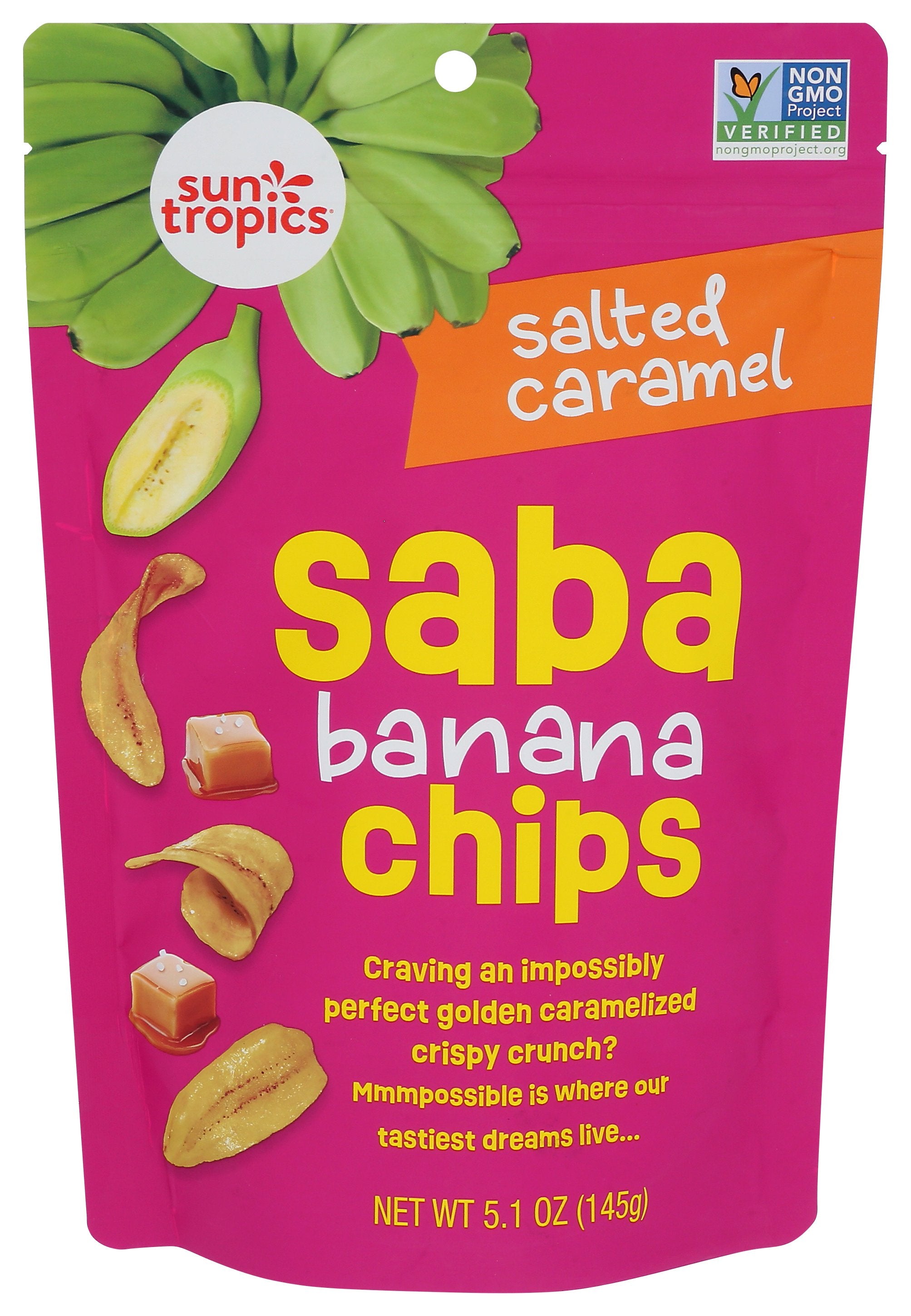 SUN TROPICS CHIPS BANANA SLTD CARAMEL - Case of 12