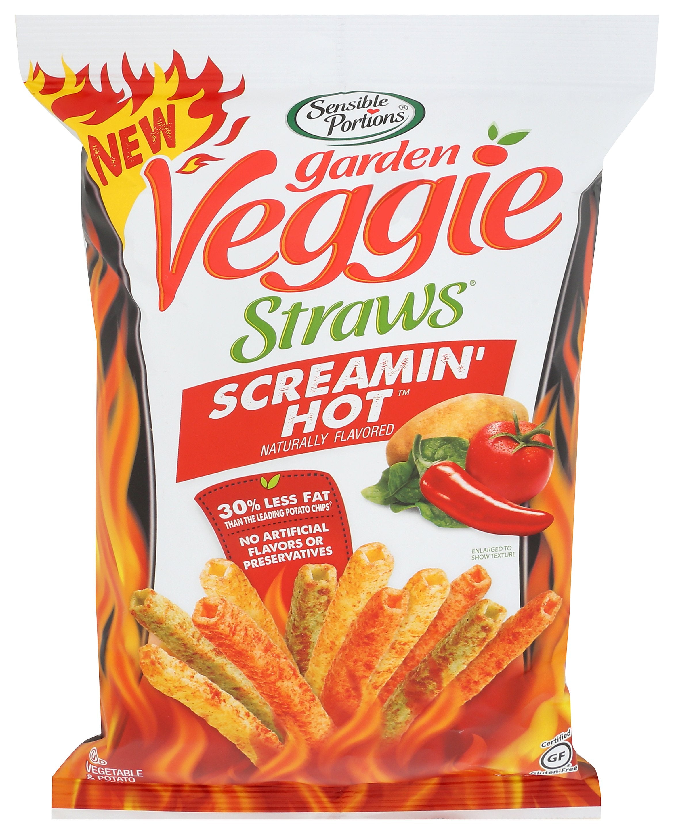 SENSIBLE PORTIONS VEGGIE STRW GRDN SCRM HOT - Case of 12