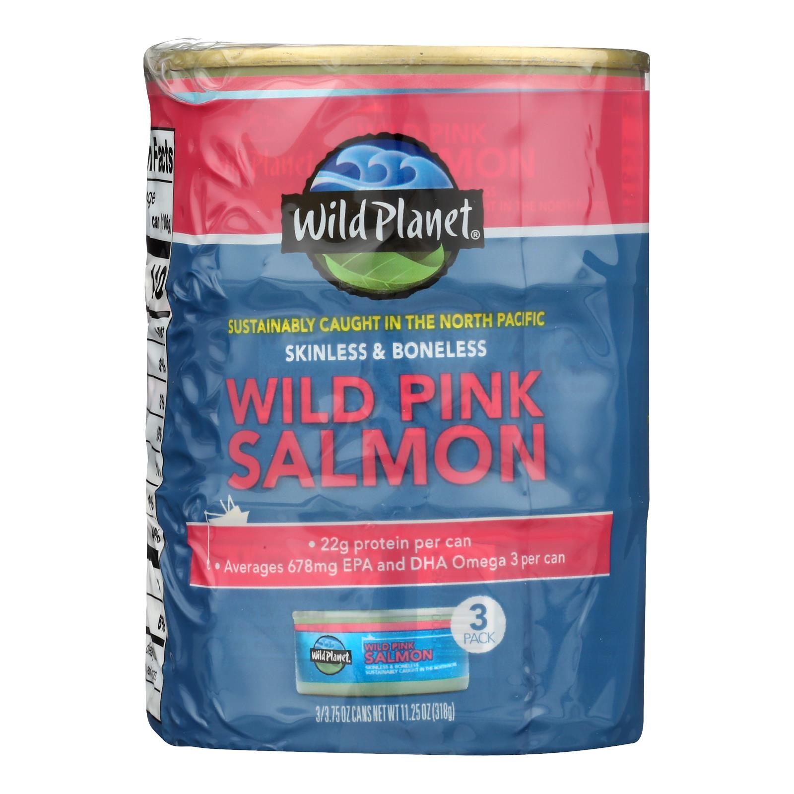 Wild Planet - Wild Pink Salmon Boneless Skinless - Case of 12 - 3.75 oz