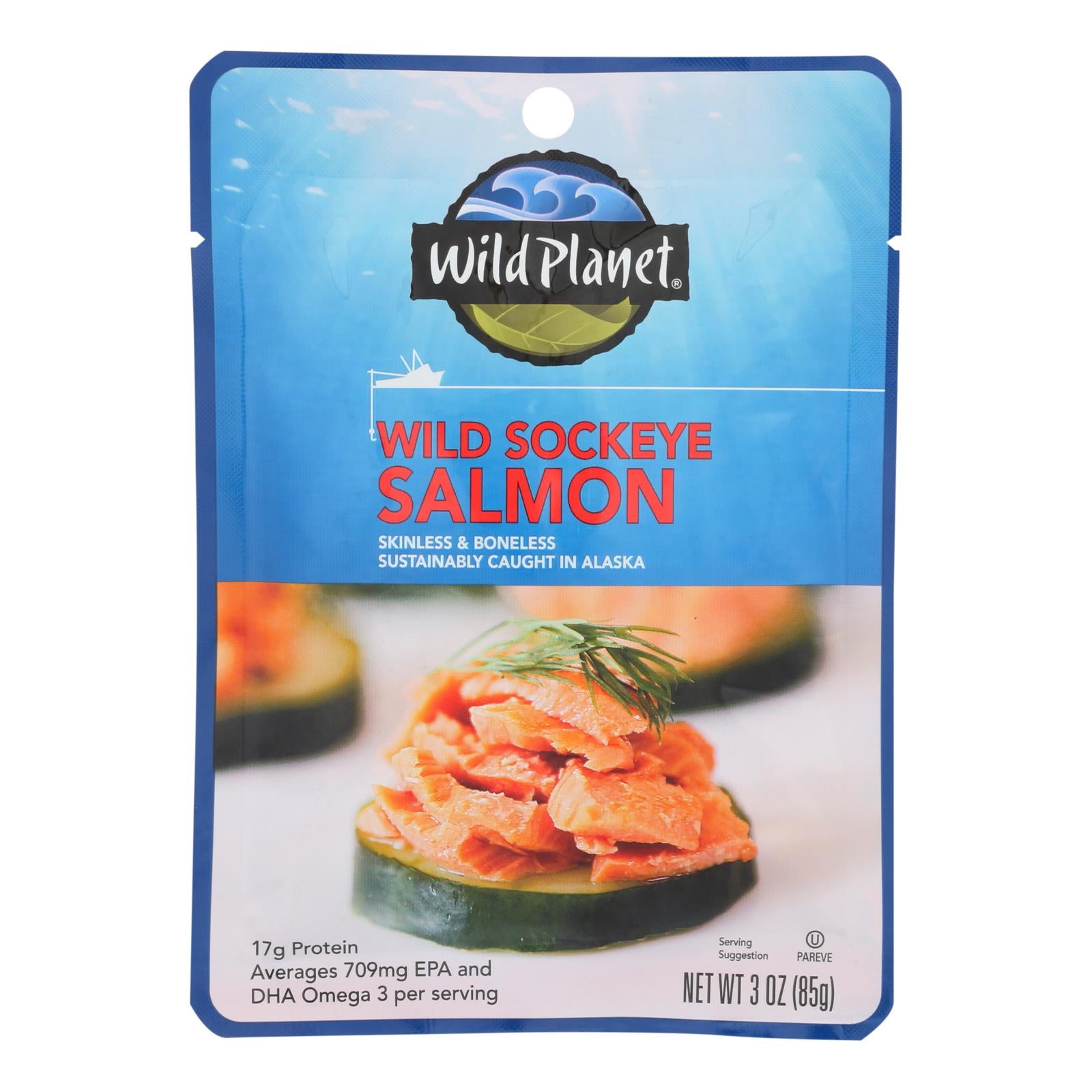 Wild Planet - Salmon Wild Sockeye - Case Of 24 - 3 Oz