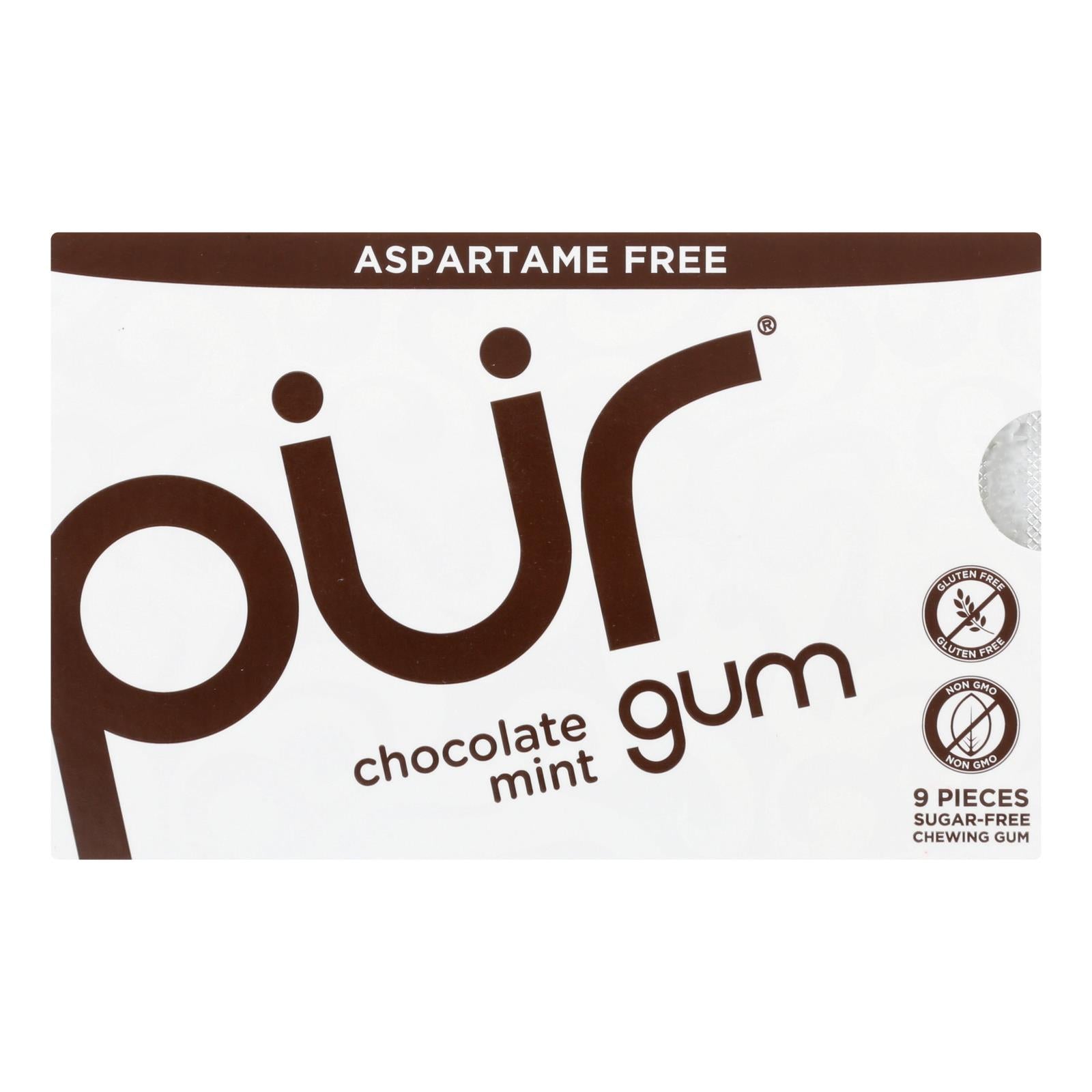 Pur Gum Gum - Chocolate Mint - Case Of 12 - 9 Count