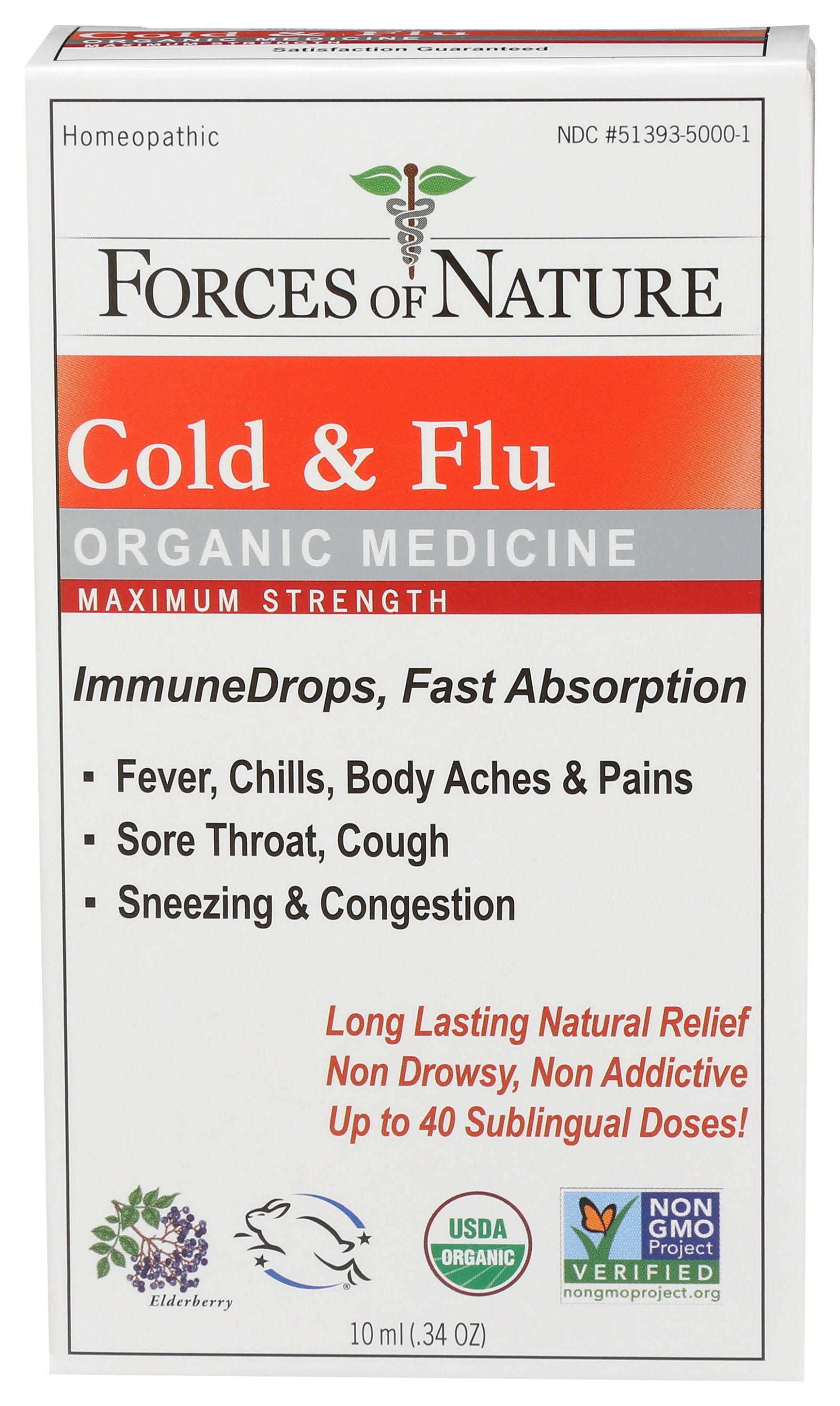 FORCES OF NATURE IMMUNEDROPS COLD FLU - Case of 3
