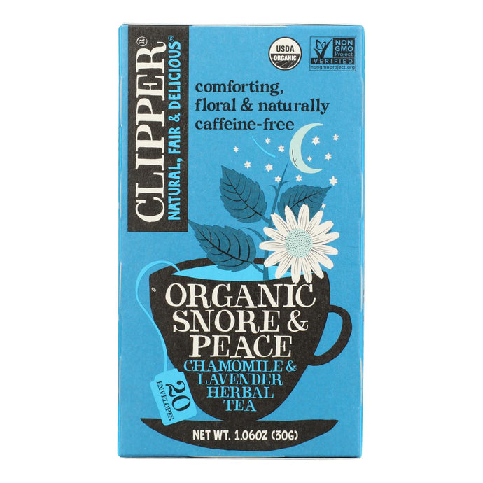Clipper Tea - Organic Tea - Snore And Peace - Case Of 6 - 20 Bags