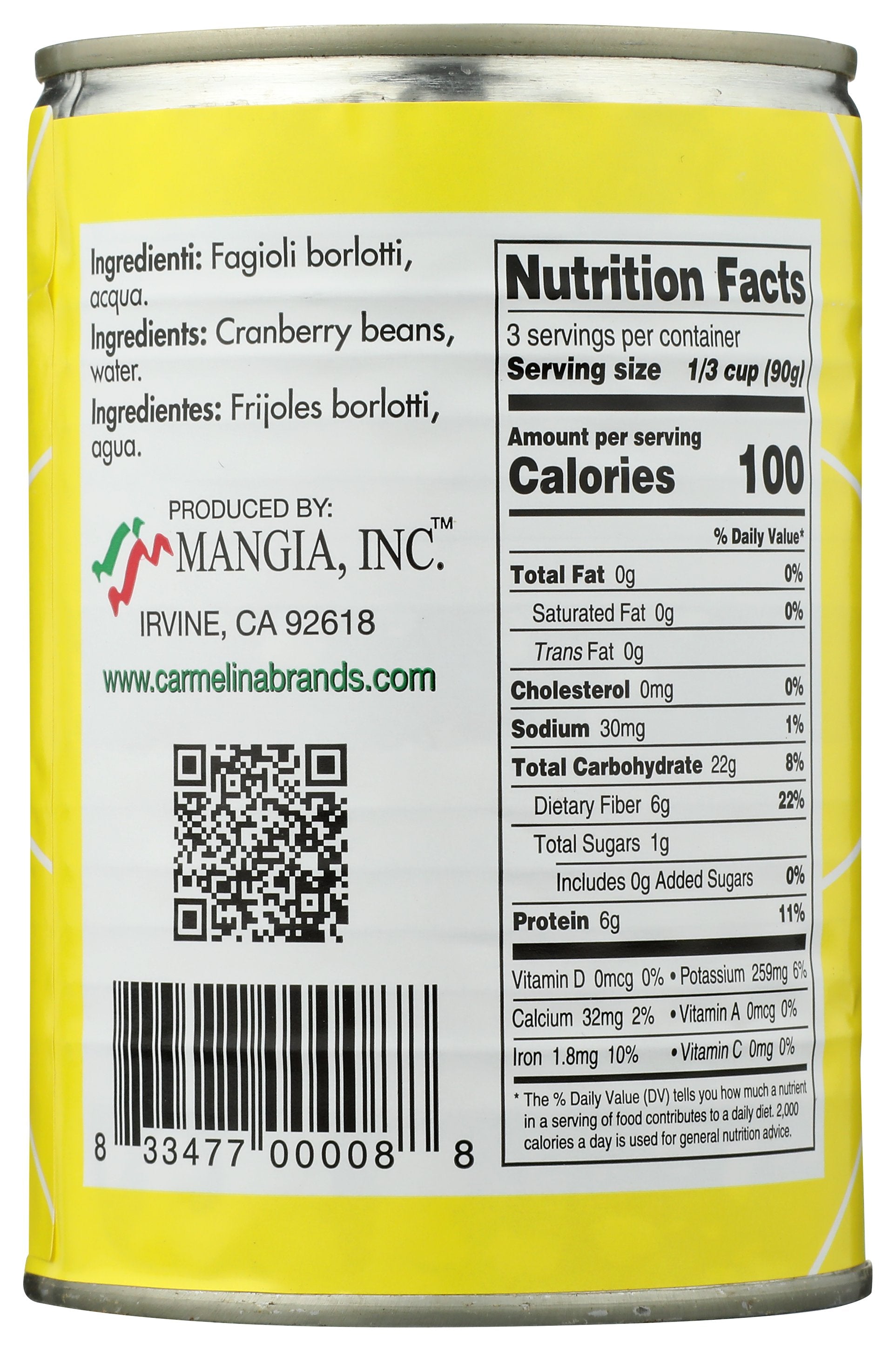 CARMELINA BEAN ITALIAN BORLOTTI - Case of 12