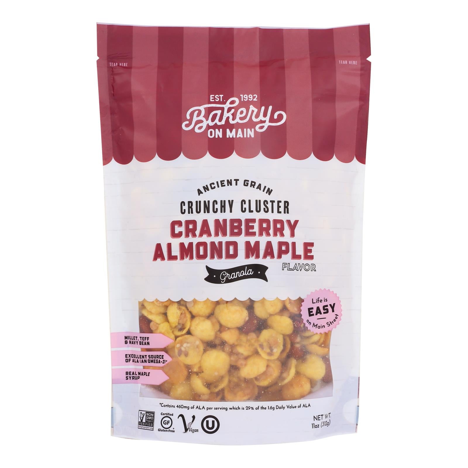 Bakery On Main On Main Nutty Cranberry Granola - Case of 6 - 12 oz.