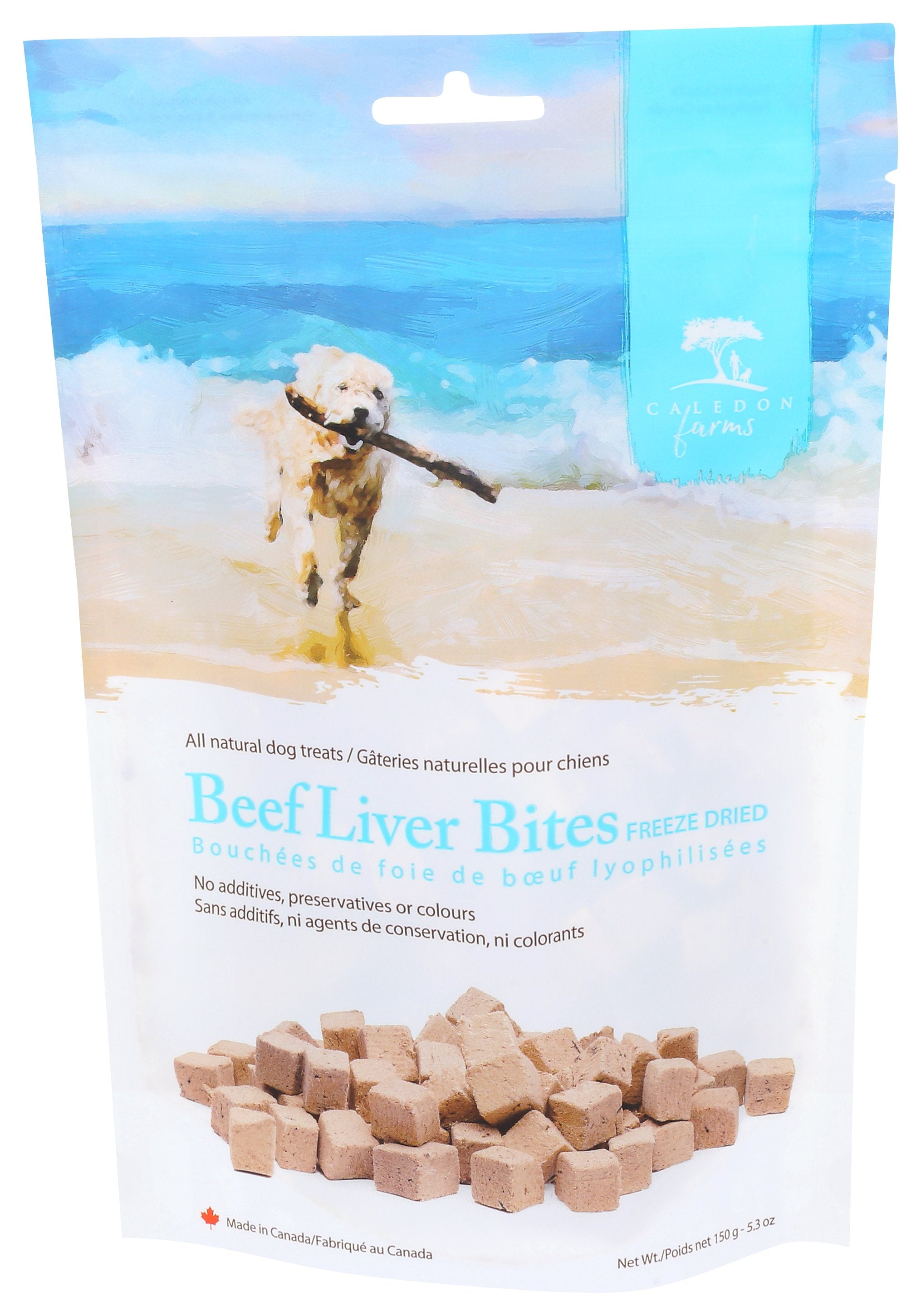 CALEDON FARMS TREAT DOG BEEF LIVER BITE - Case of 4
