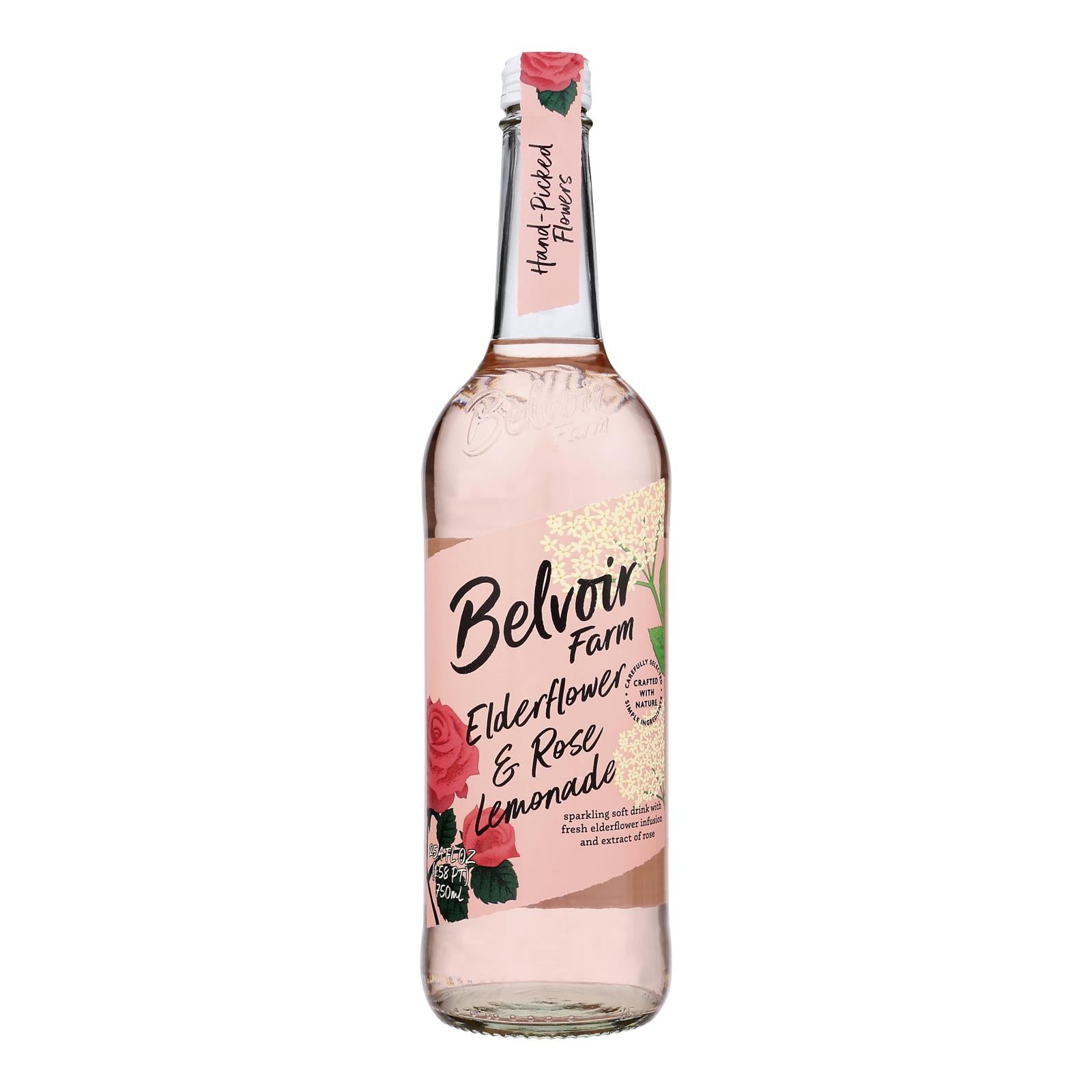 Belvoir - Organic Lemonade - Elderflower and Rose - Case of 6 - 25.4 fl oz.