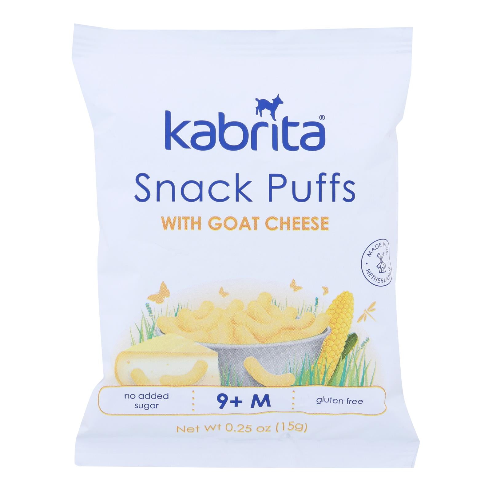 Kabrita - Snack Puffs Goat Cheese - Case of 4-6/0.53 ounces