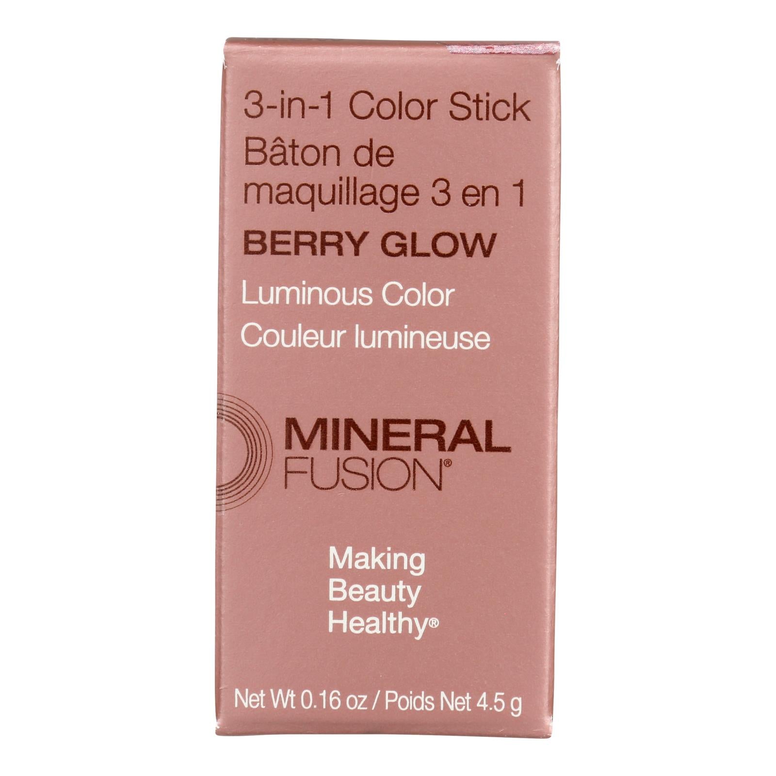 Mineral Fusion - Color Stk 3-in-1 Berry Glow - 1 Each-.16 Oz