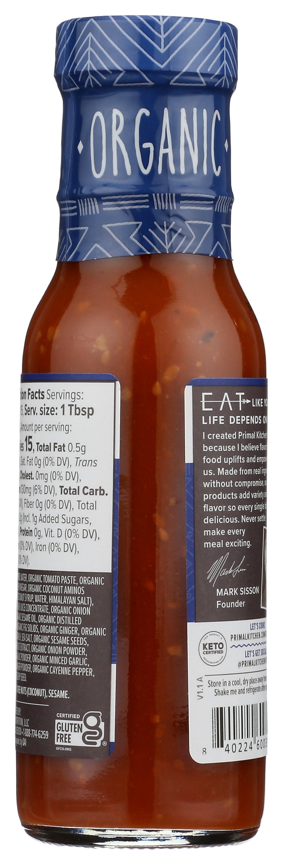 PRIMAL KITCHEN SAUCE KOREAN BBQ - Case of 6