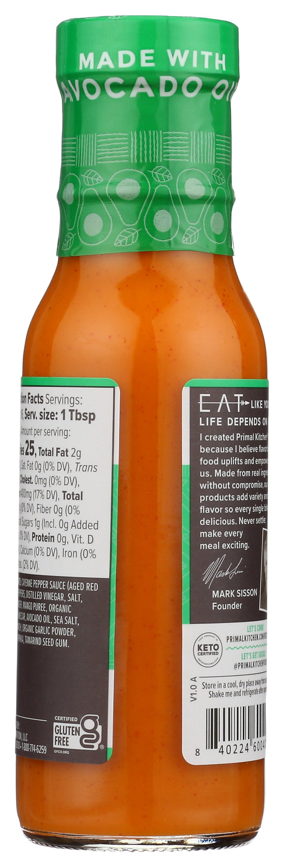 PRIMAL KITCHEN SAUCE MILD SWEET BUFFALO - Case of 6
