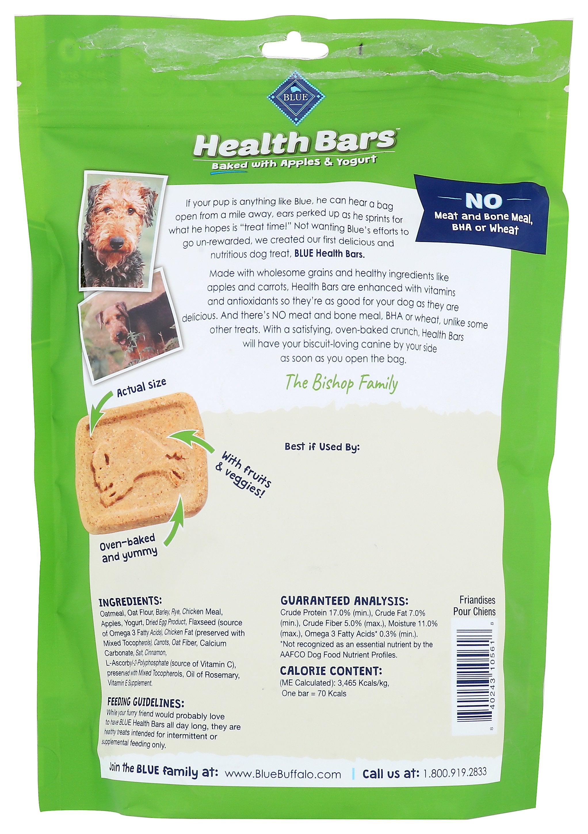 BLUE BUFFALO BAR DOG HEALTH APLE YGRT - Case of 4