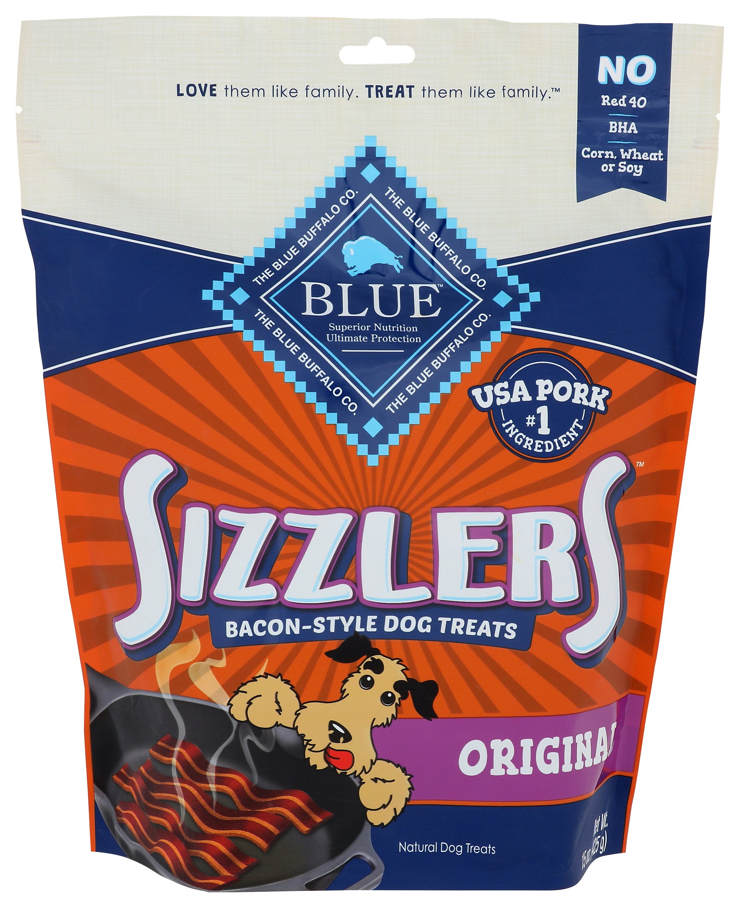 BLUE BUFFALO TREAT DOG BCN SIZZLERS - Case of 4