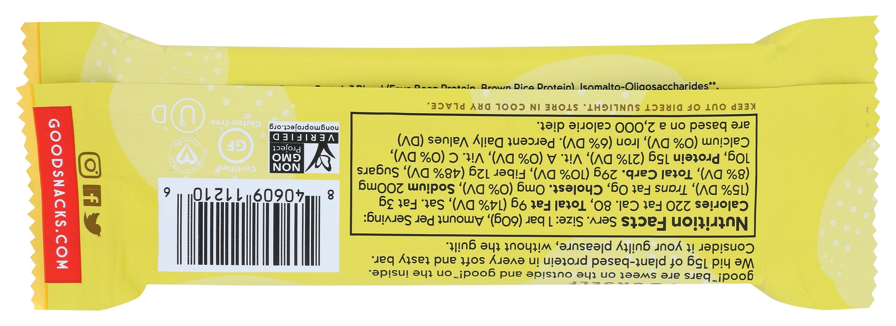 GOOD SNACKS BAR LEMON - Case of 12