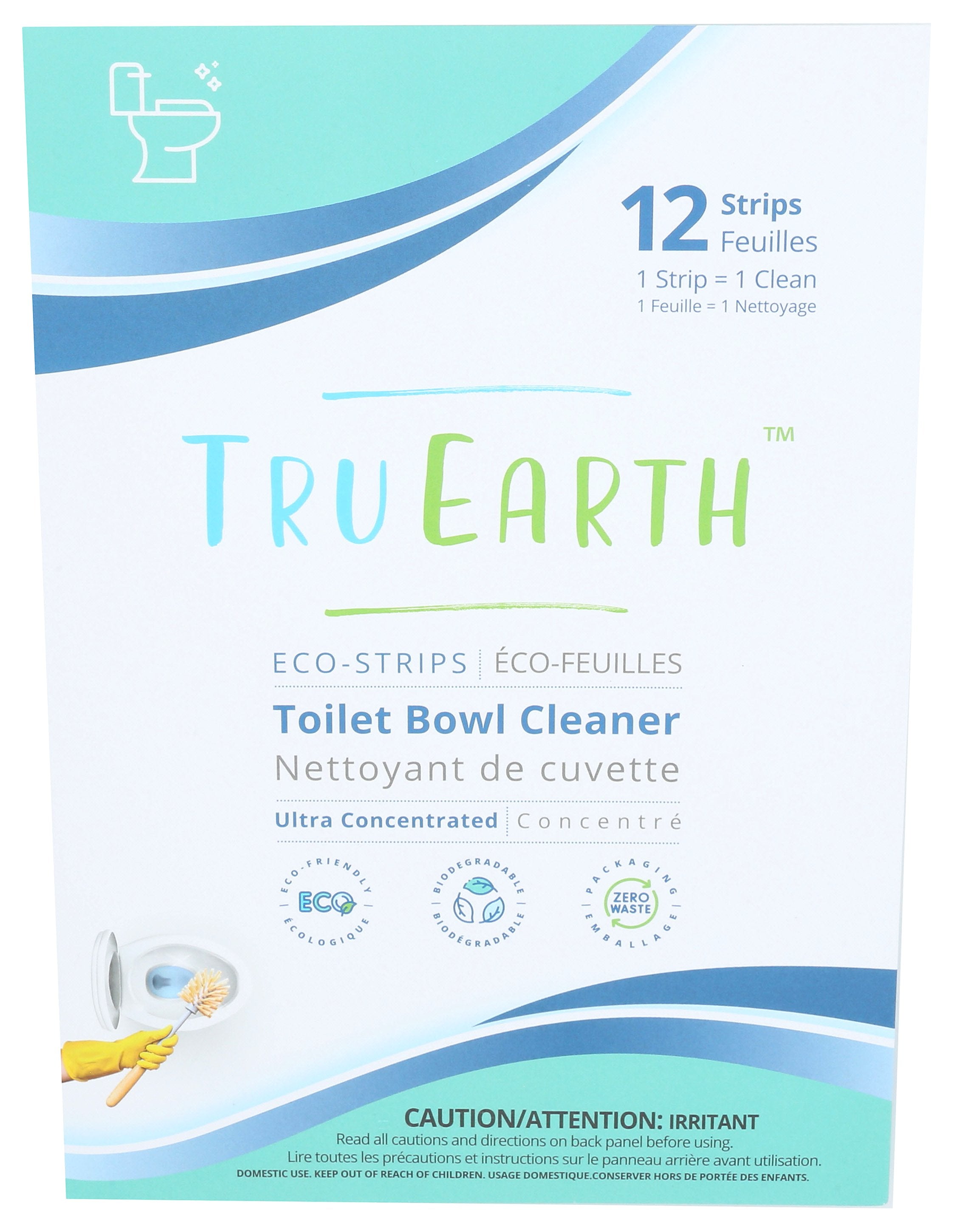 TRU EARTH CLEANER TOILET STRIPS - Case of 12