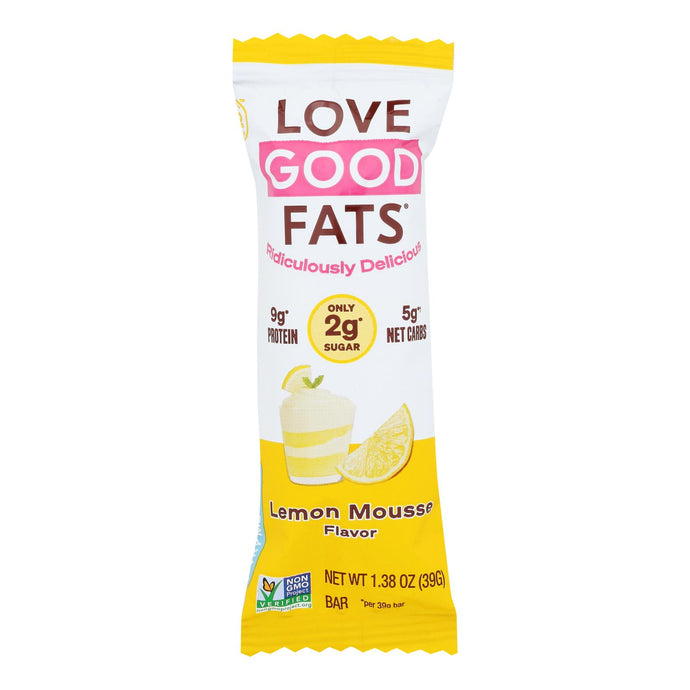 Love Good Fats - Bar Lemon Mousse - Case Of 12 - 1.38 Oz