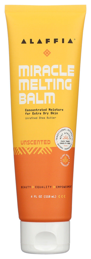 Alaffia Miracle Melting Balm Unscented - Pack of 4 - 4 fl oz