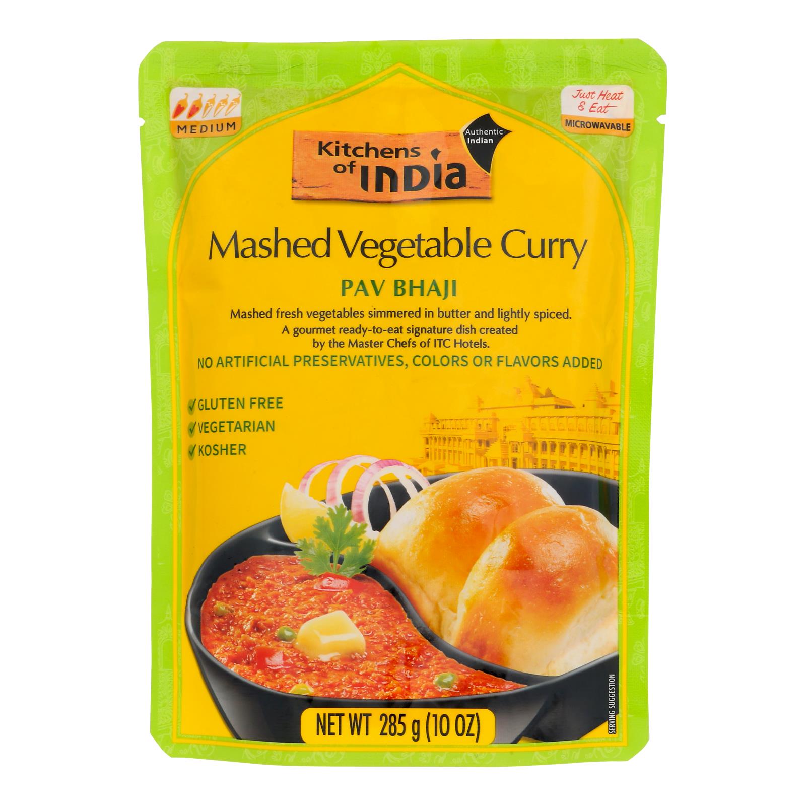 Kitchen Of India Dinner - Mashed Vegetable Curry - Pav Bhaji - 10 Oz - Case Of 6