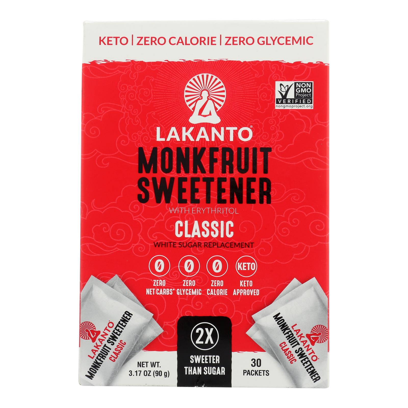 Lakanto - Monkfruit Sweetener - Classic - Case of 8 - 3.17 oz.