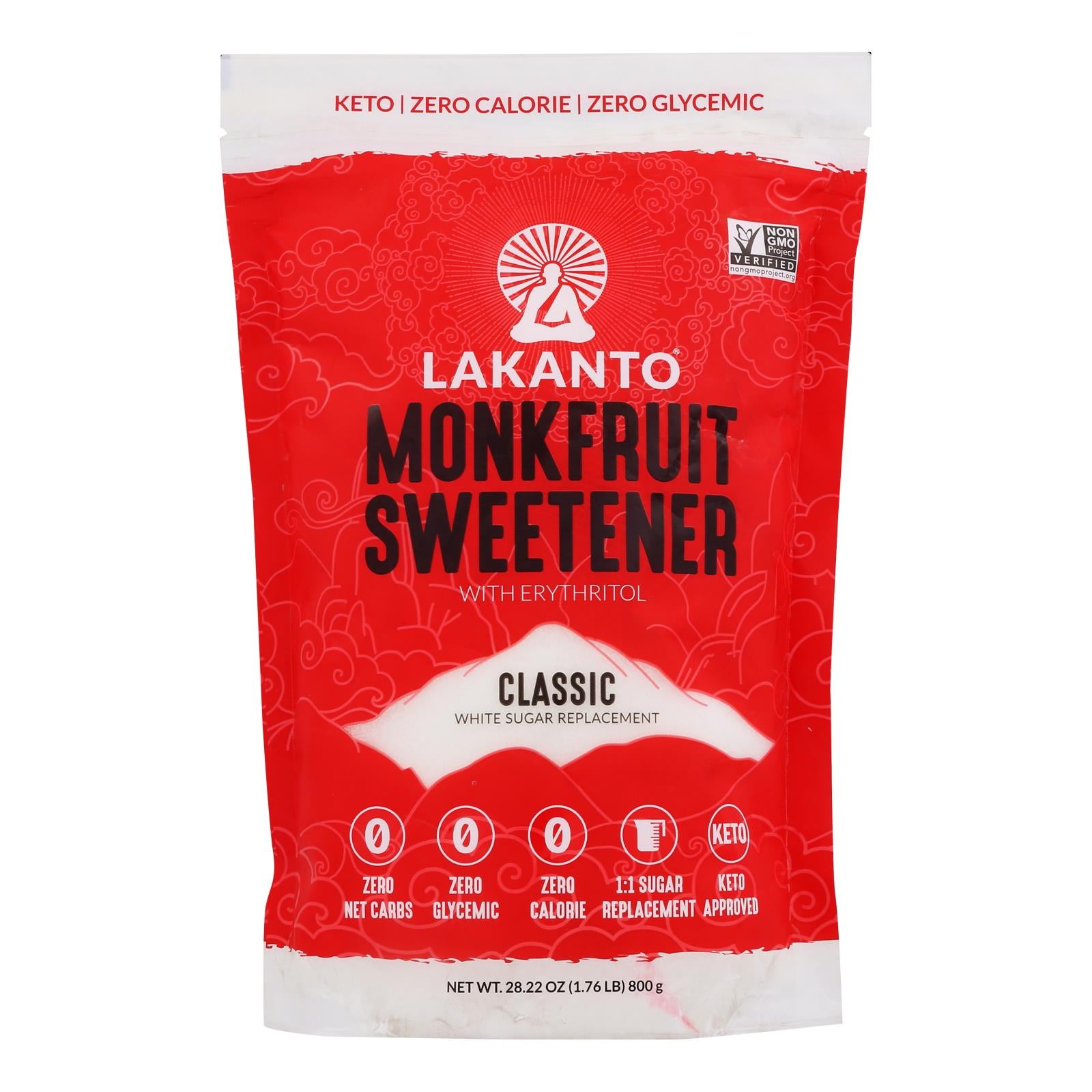 Lakanto's Classic Monkfruit Sweetener  - Case Of 8 - 28.22 Oz