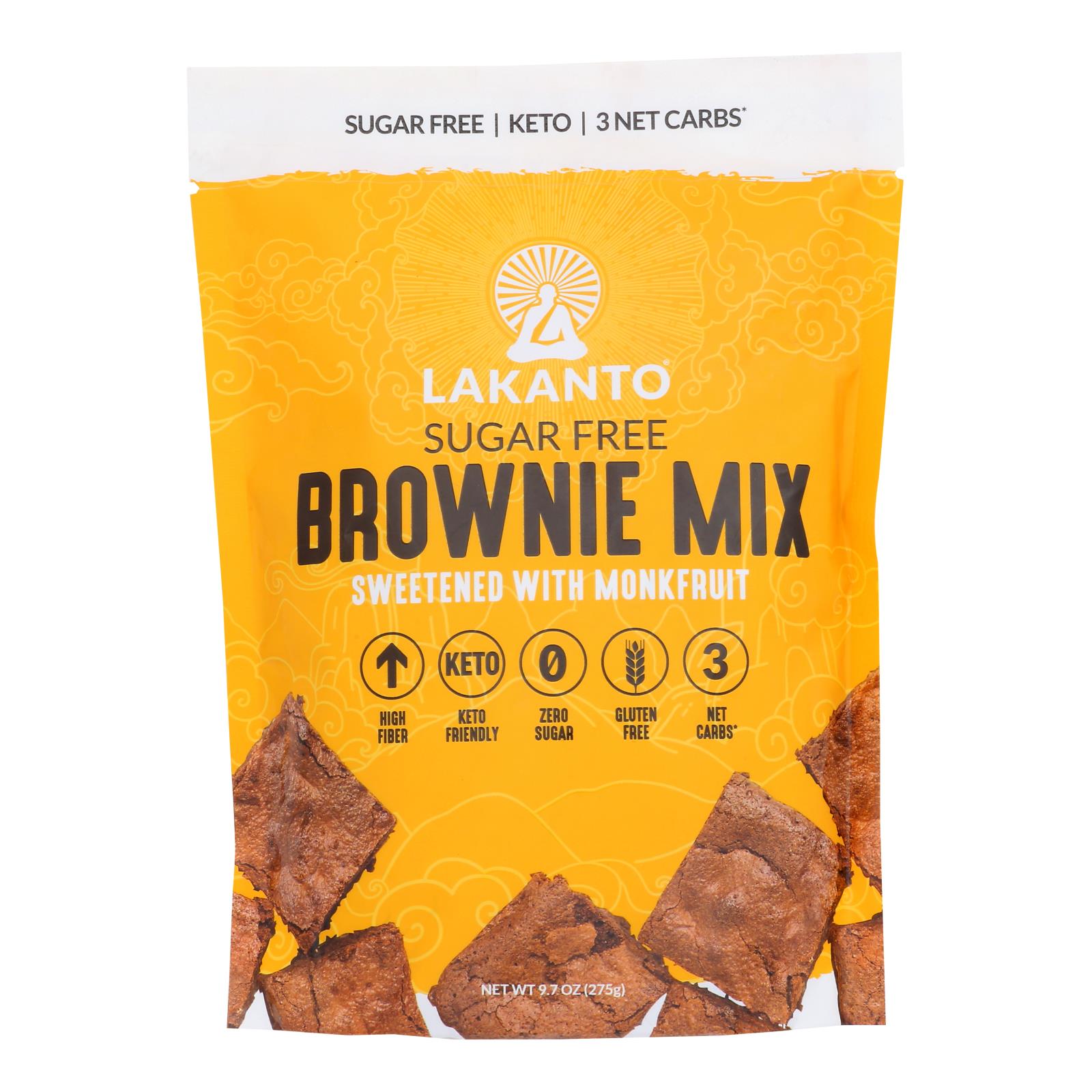 Lakanto - Monkfruit Sweetened Brownie Mix - Case Of 8- 9.7 Oz.