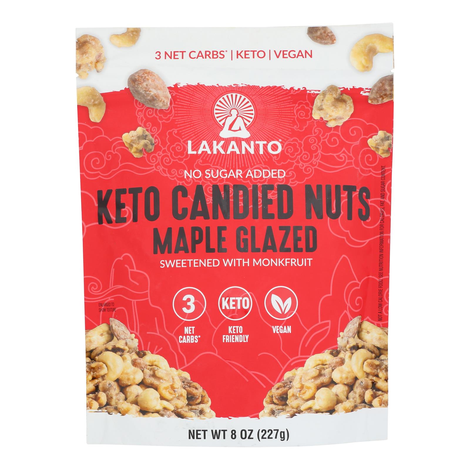 Lakanto - Nuts Keto Maple Glazed - Case of 12-8 OZ