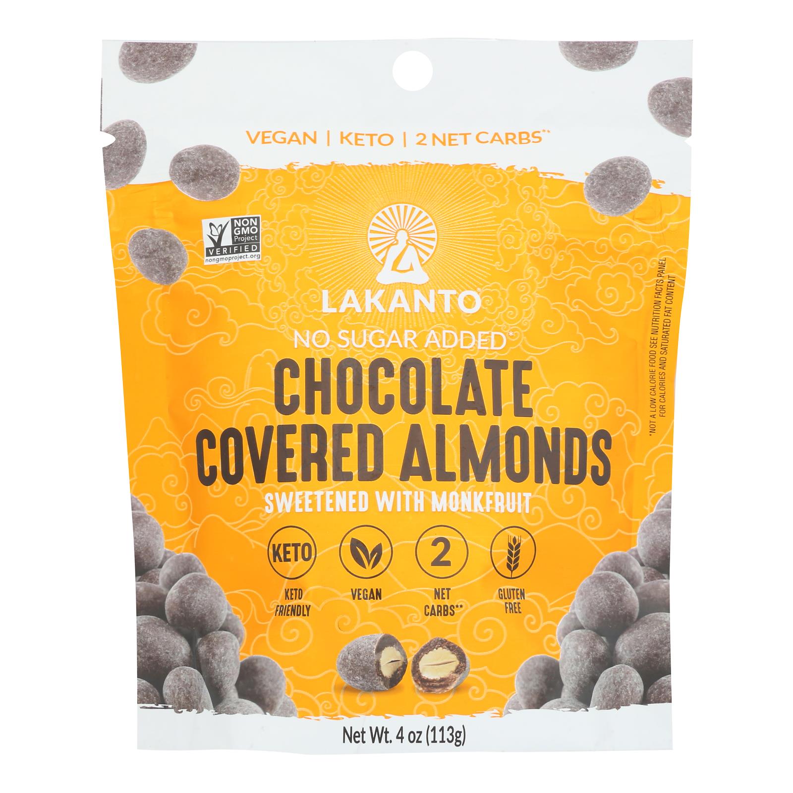 Lakanto - Almonds Chocolate Covered - Case of 8-4 OZ