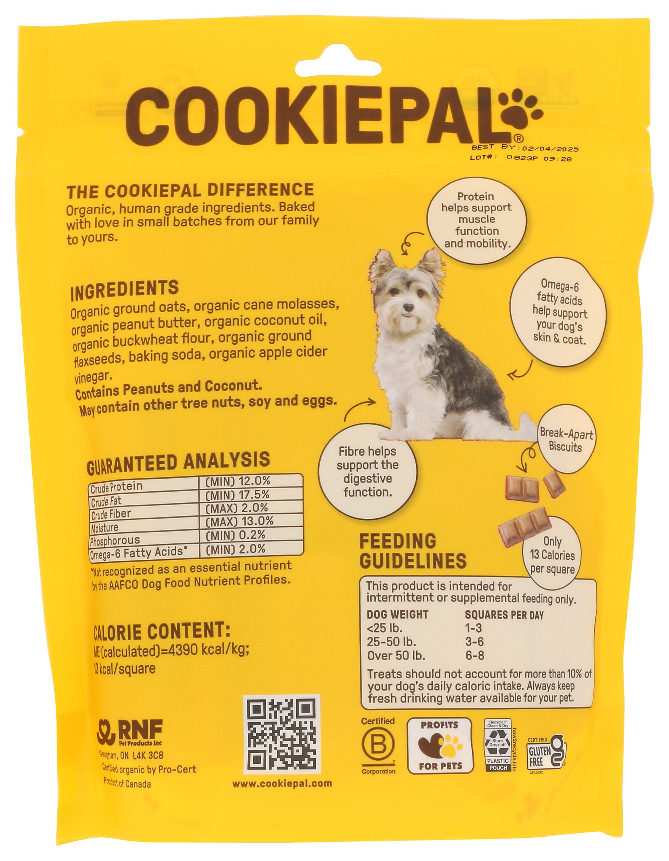 COOKIE PAL TREAT DOG PB BISCUITS - Case of 4