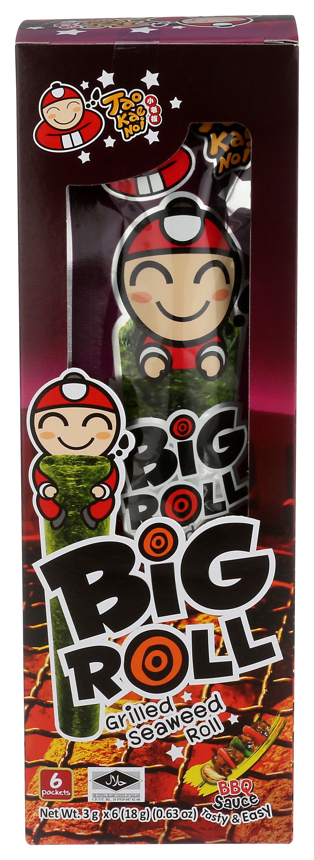 TAOKAENOI USA SEAWEED GRLD BBQ BR 6PC - Case of 12