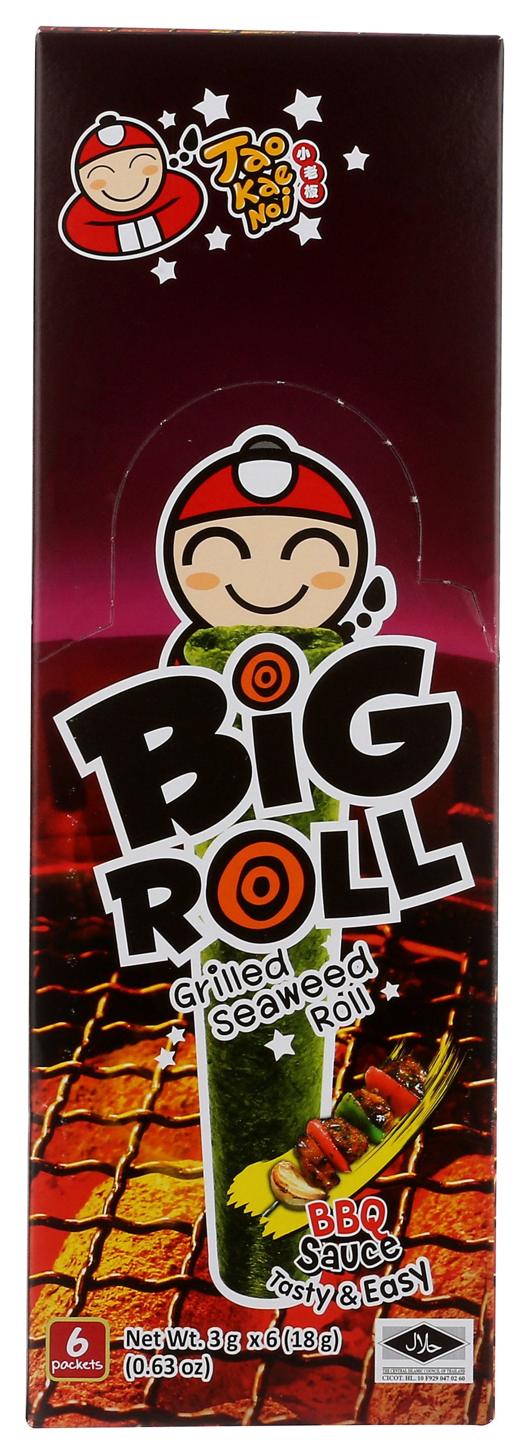TAOKAENOI USA SEAWEED GRLD BBQ BR 6PC - Case of 12