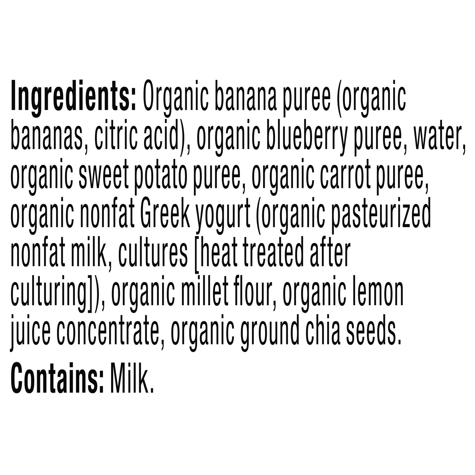 Plum Organics - Grk Ygrt Og2 Swt Pot Blu - CS of 12-4 OZ