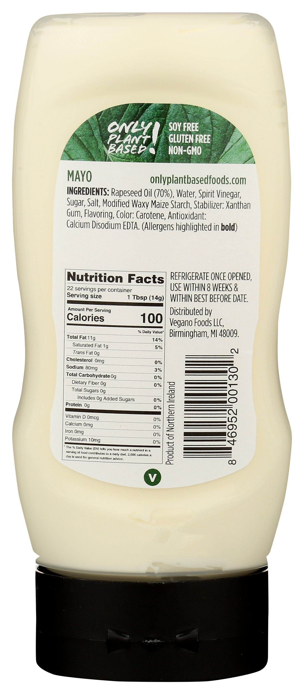 ONLY PLANT BASED MAYONNAISE ORIG PLNT BSD - Case of 8