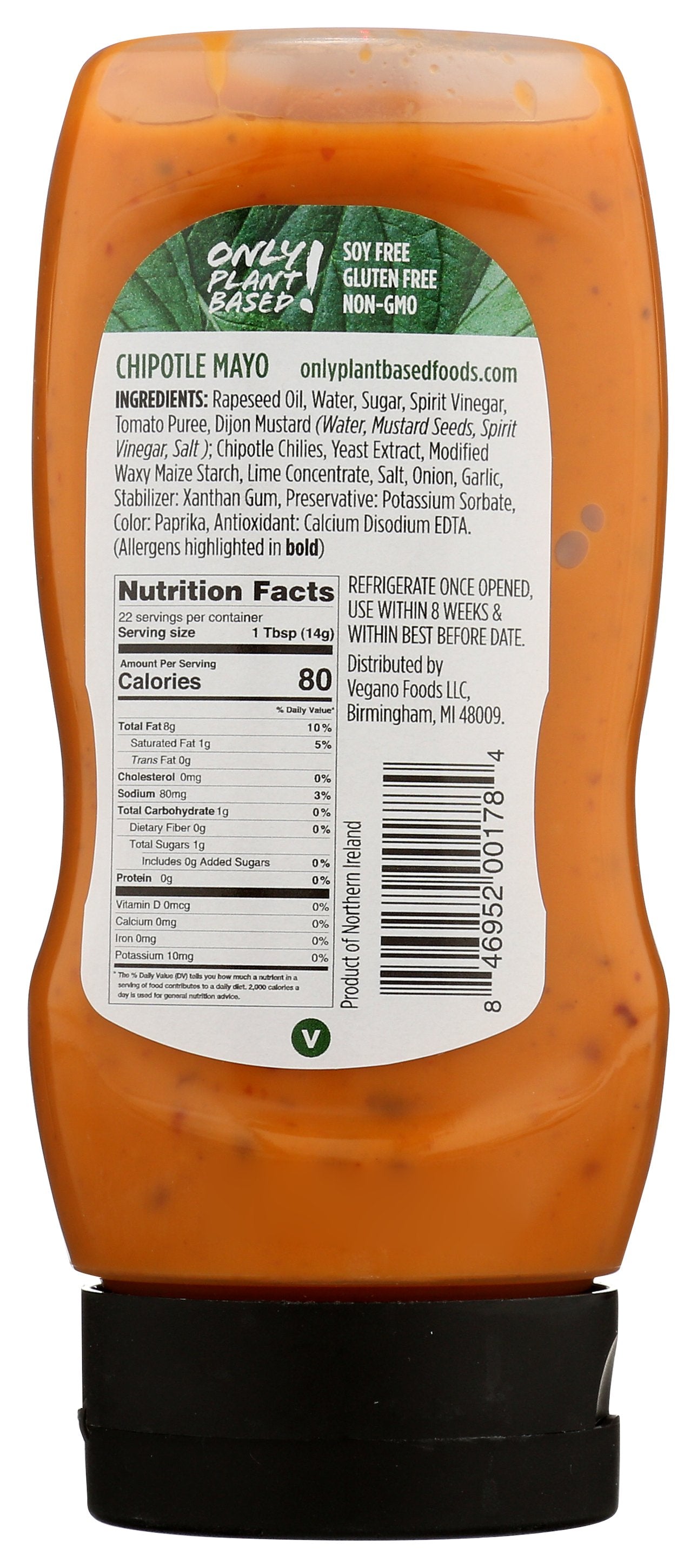 ONLY PLANT BASED MAYONNAISE CHPTLE PLNT BS - Case of 8