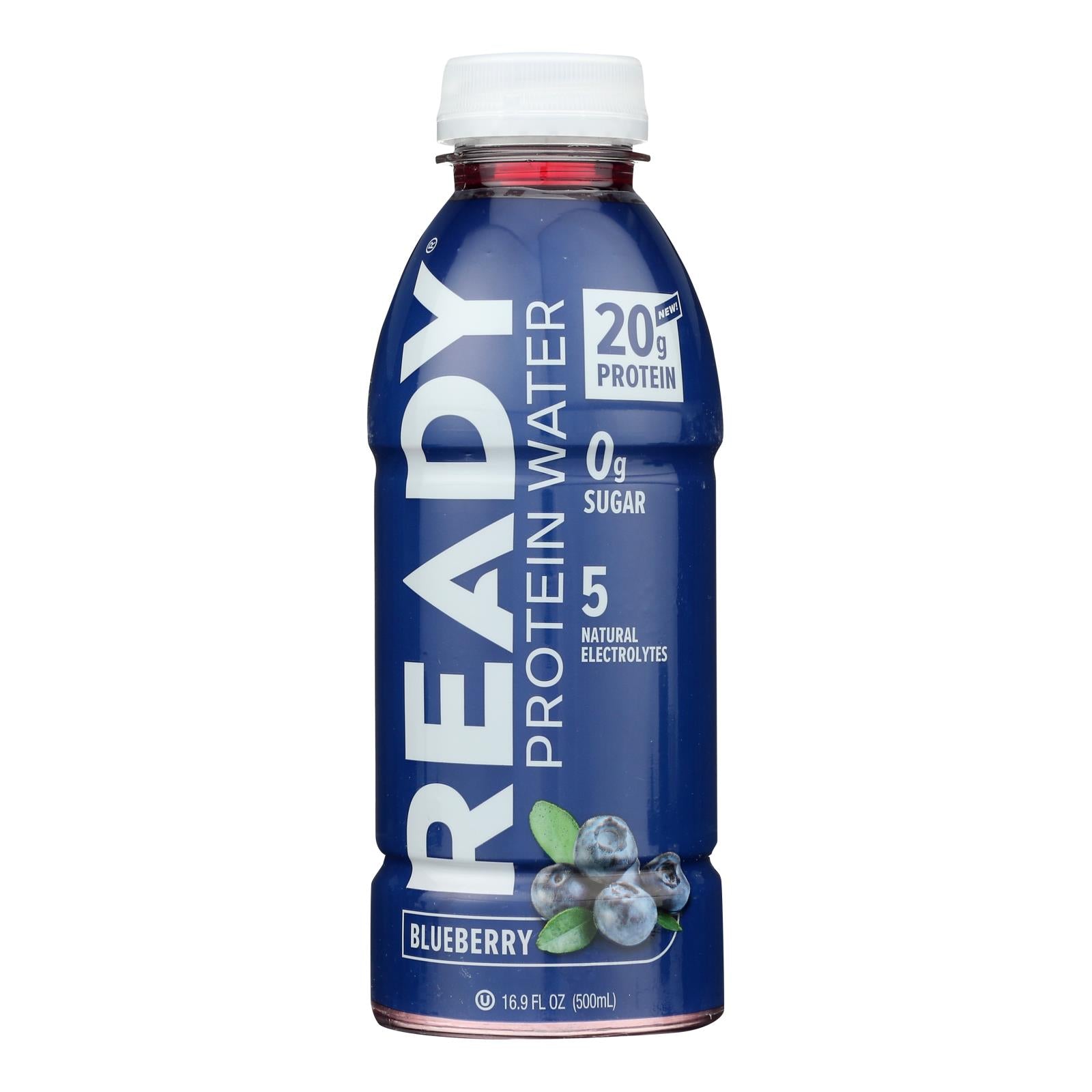 Ready - Water Protein Blueberry - Case of 12-16.9 FZ