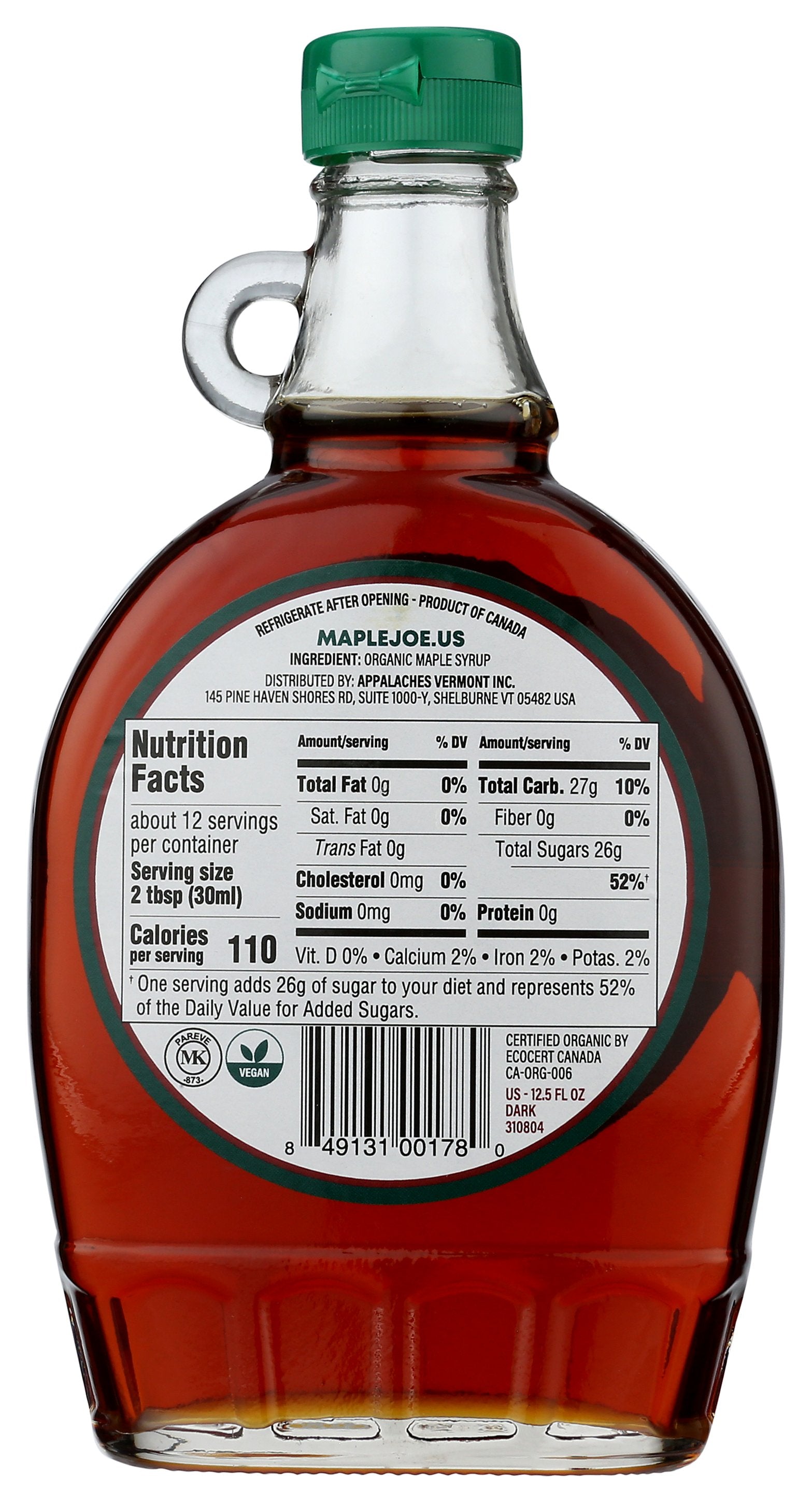 MAPLE JOE SYRUP MAPLE DARK ORG - Case of 12