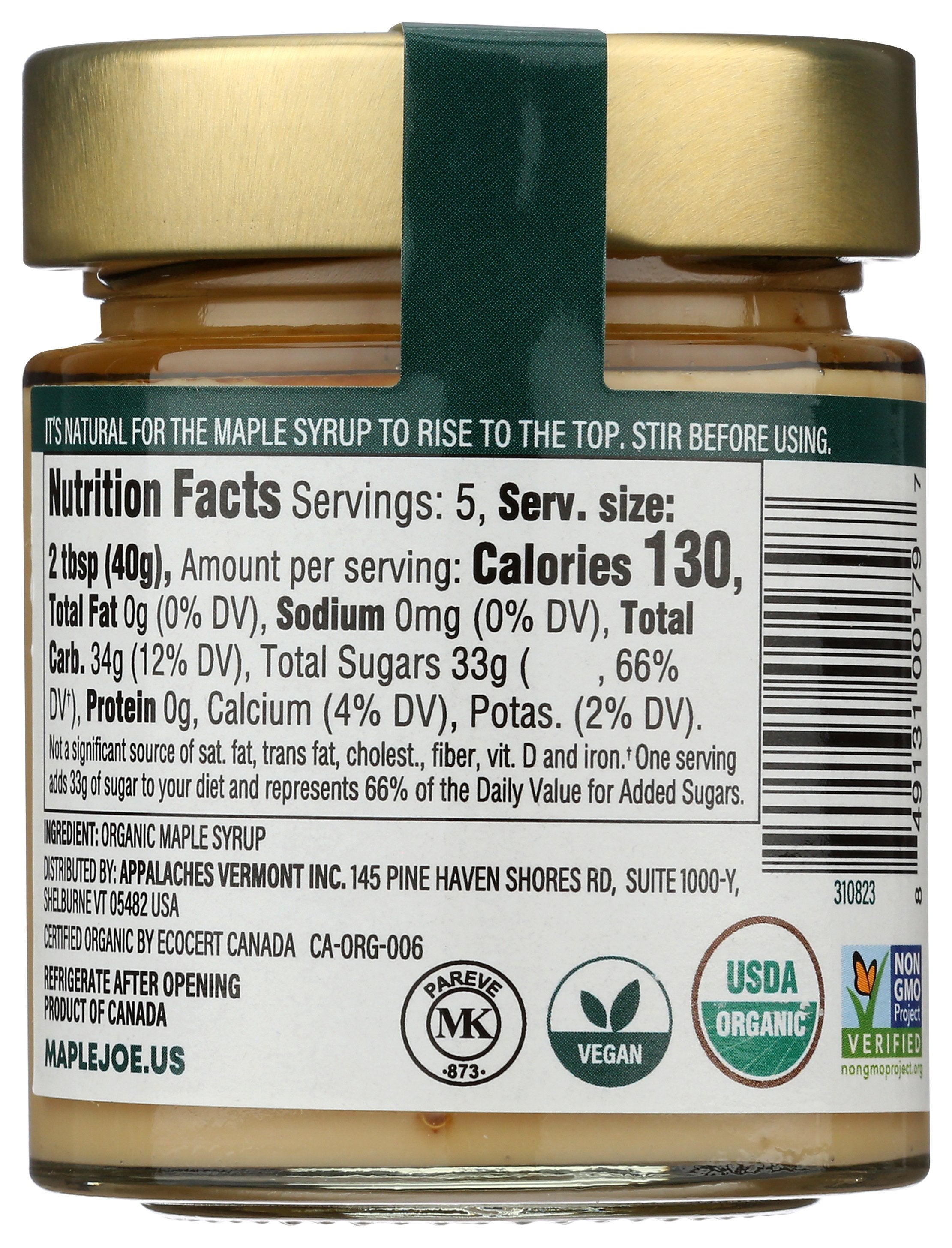 MAPLE JOE BUTTER MAPLE ORG - Case of 6