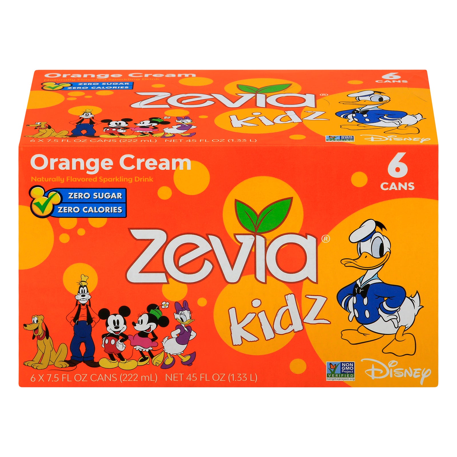Zevia - Kidz Orangecrm Spark Drink - Case of 4-6/7.5 FZ