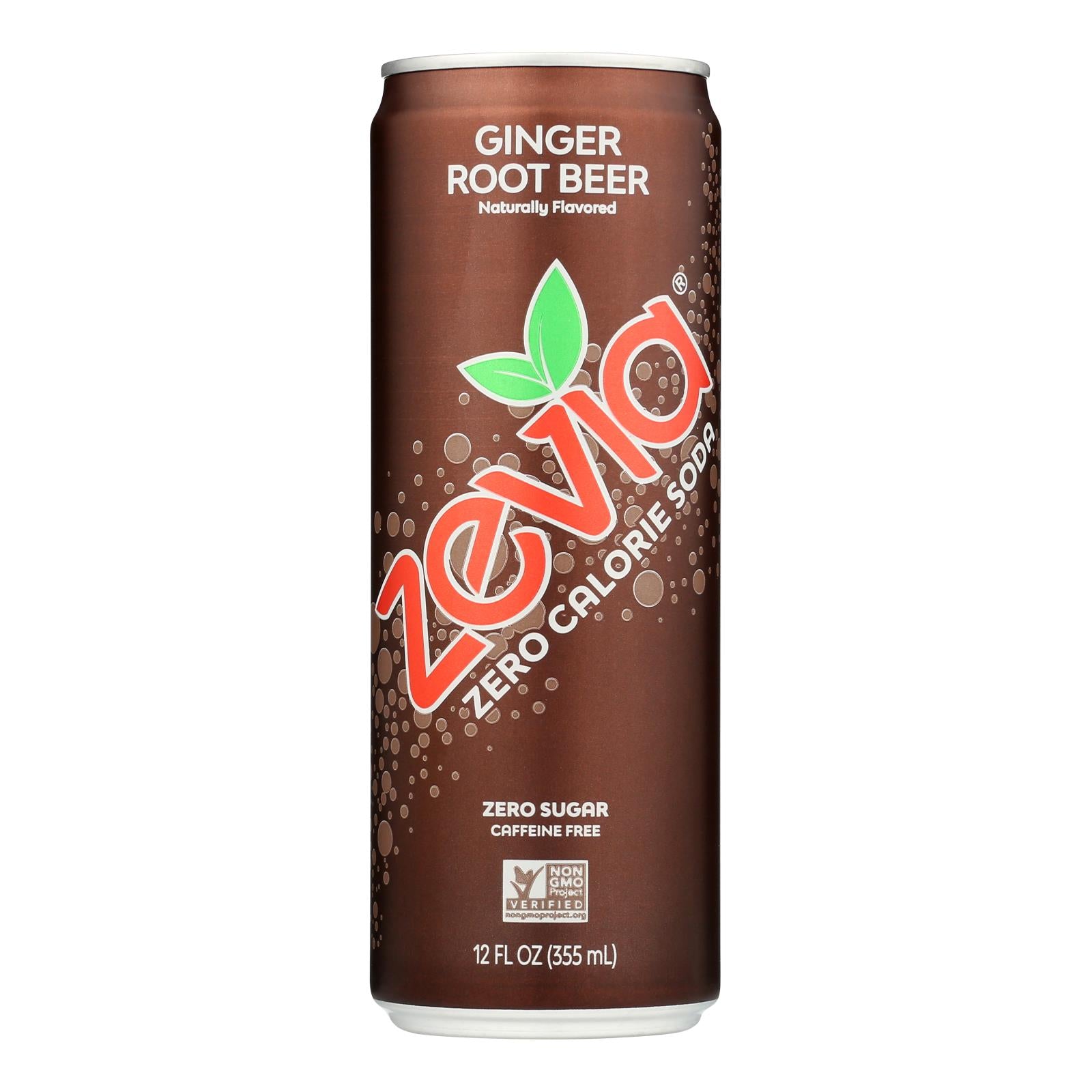 Zevia - Soda Ginger Root Beer - Case Of 12-12 Fz