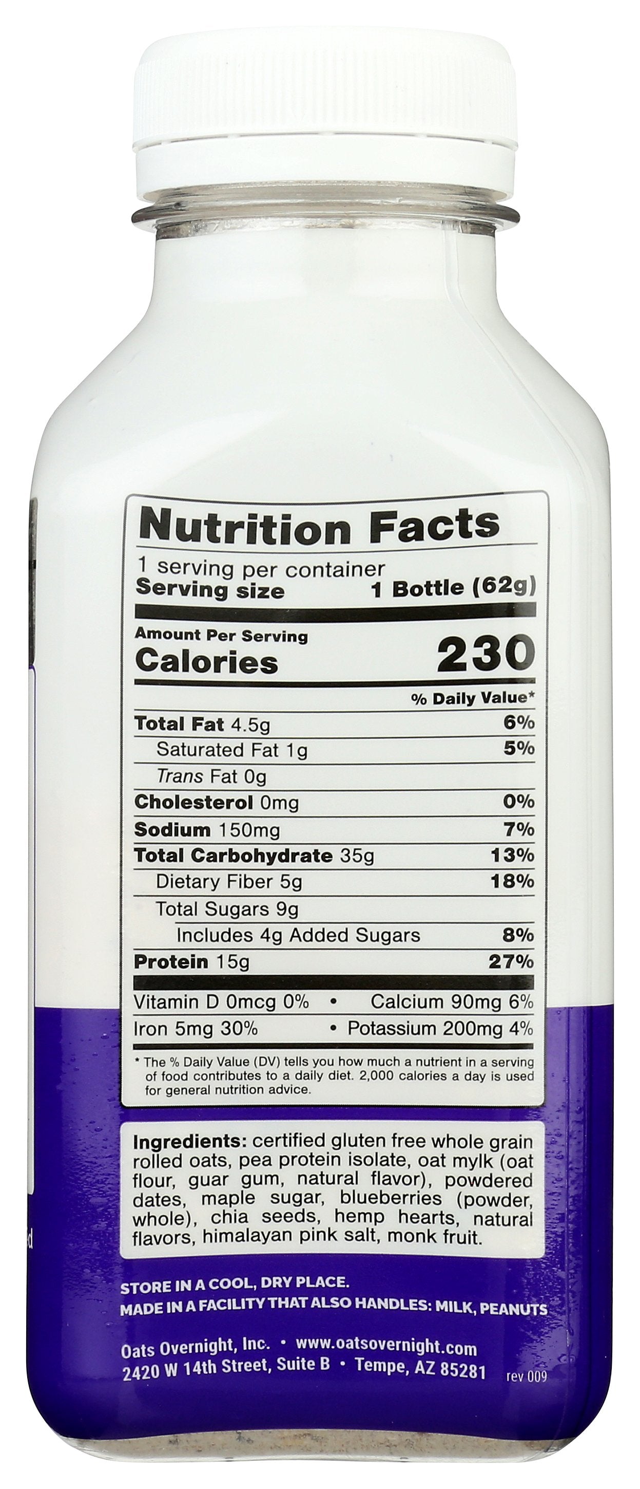 OATS OVERNIGHT SHAKE OATS BLUEBERRY MUFN - Case of 10