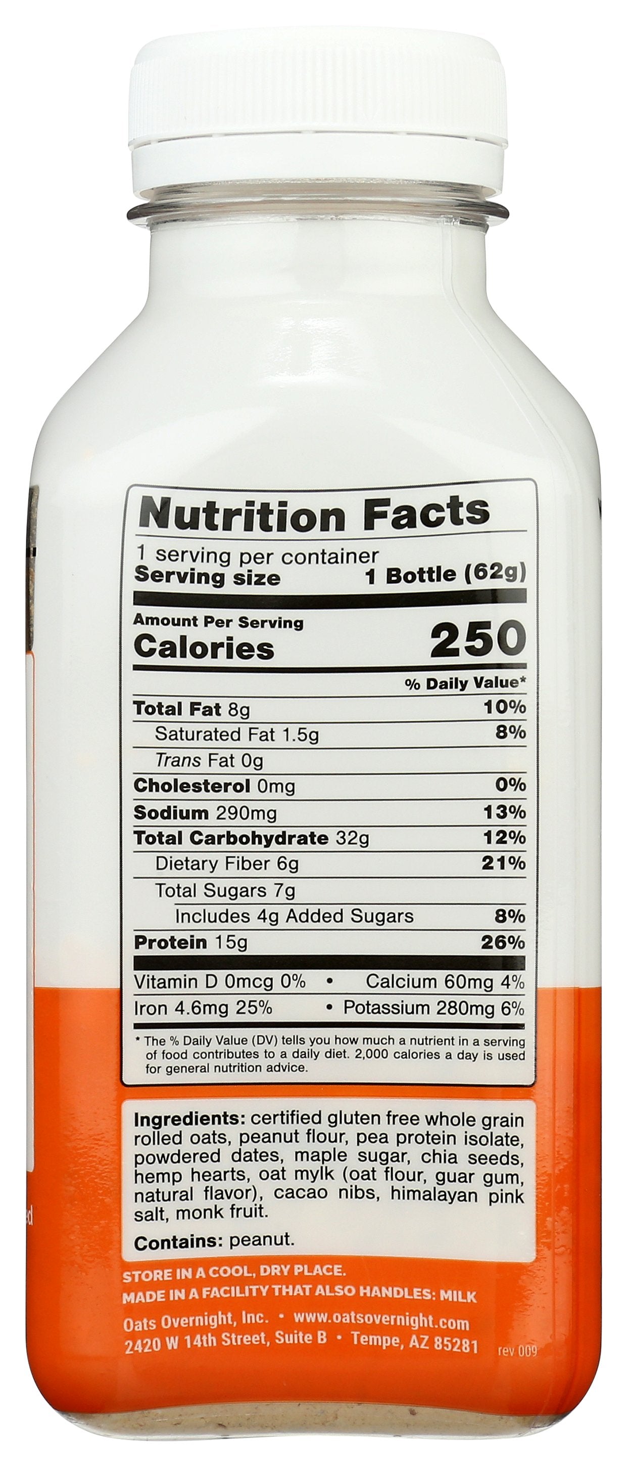 OATS OVERNIGHT SHAKE OATS PNUT BTTR CRNC - Case of 10